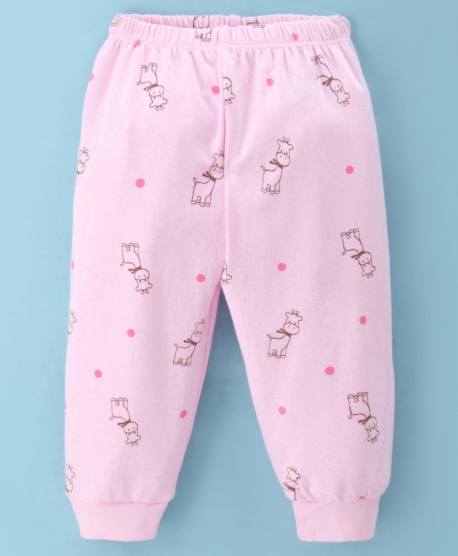 Tango Interlock Knit Full Length Lounge Pant with Giraffe Print - Pink-picture-34