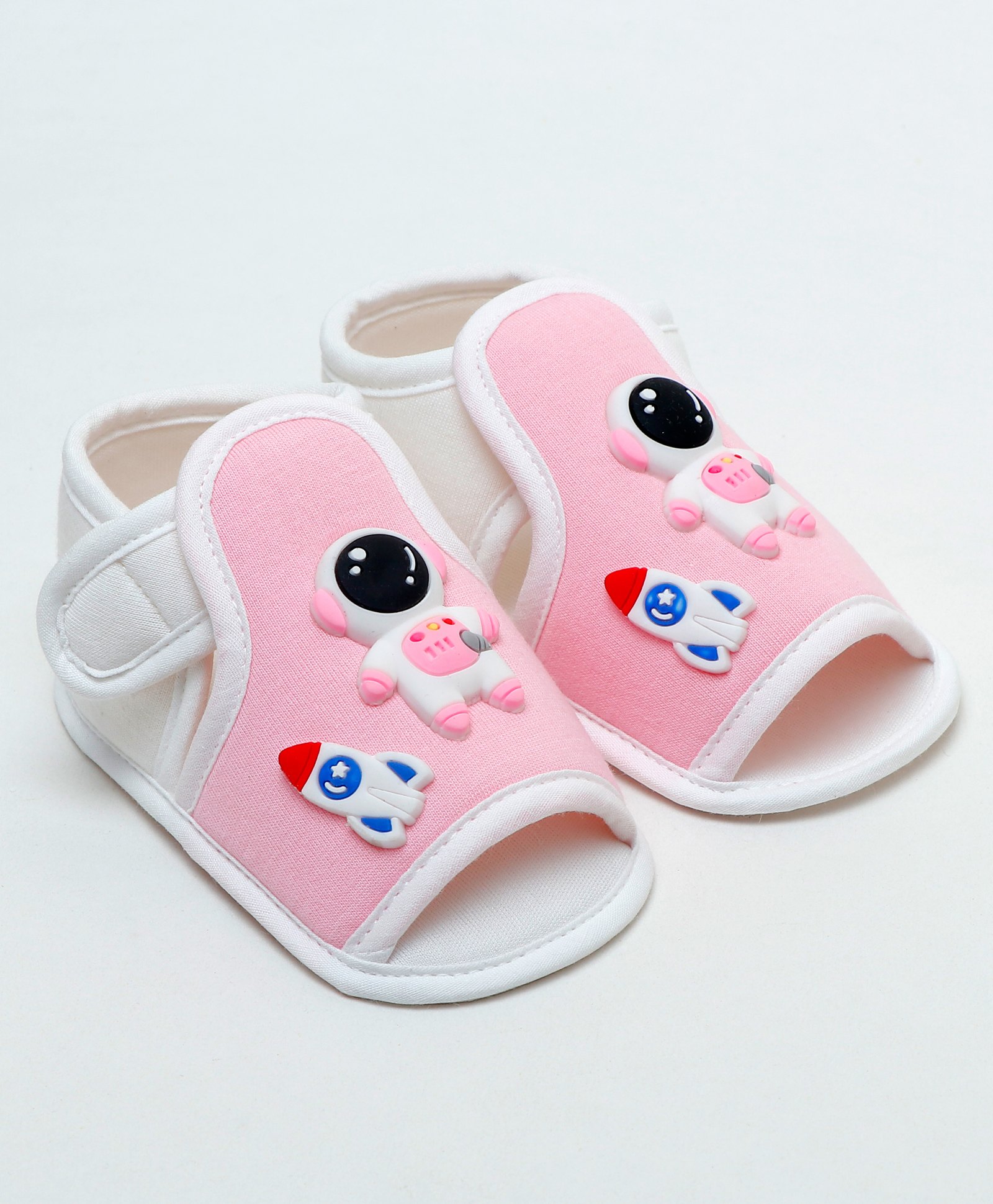Daizy Astronaut Rocket Applique Detailed Sandals - Baby Pink-image-40
