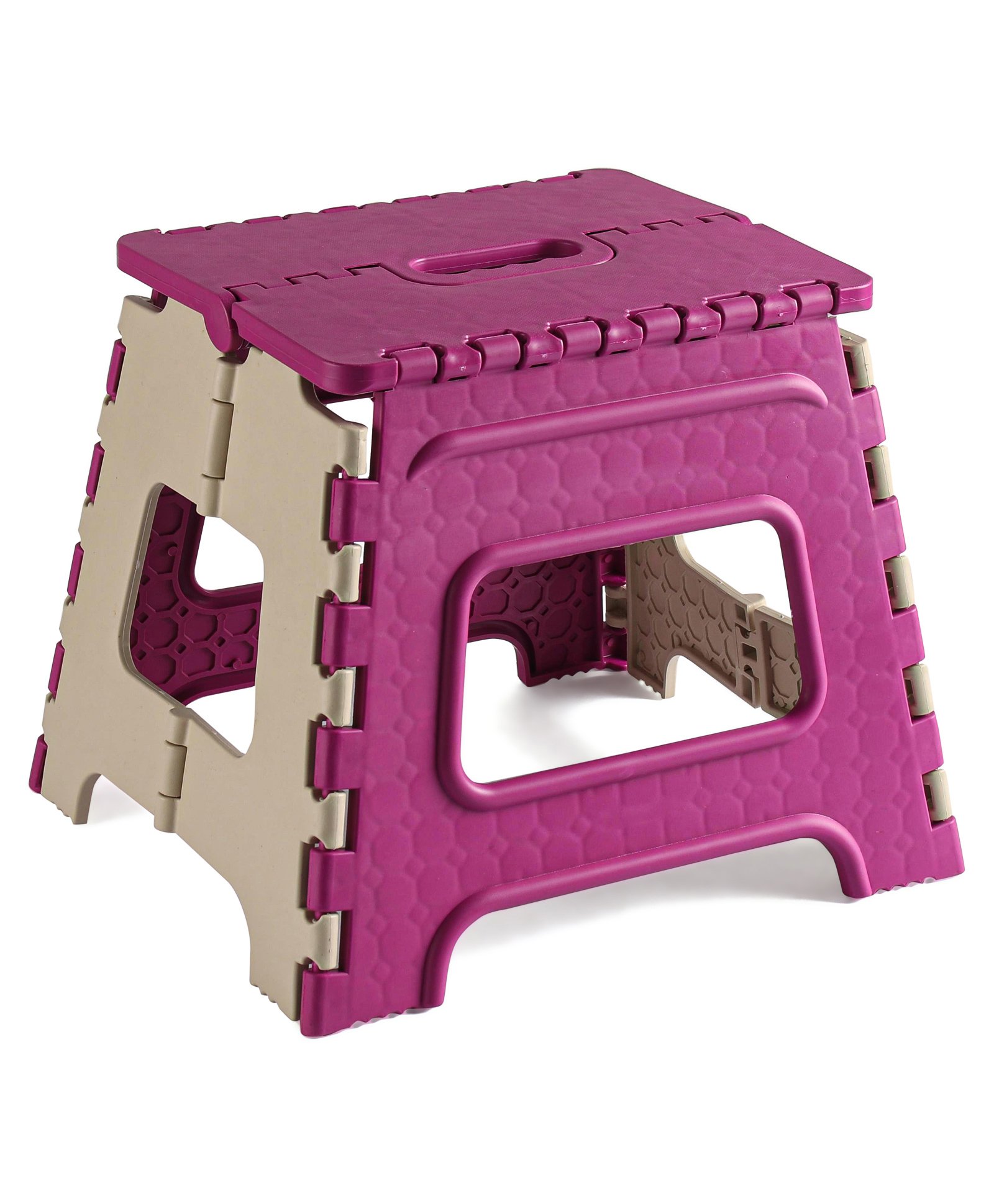 fab n funky Non-Slip Folding Stool - Pink & White-picture-16