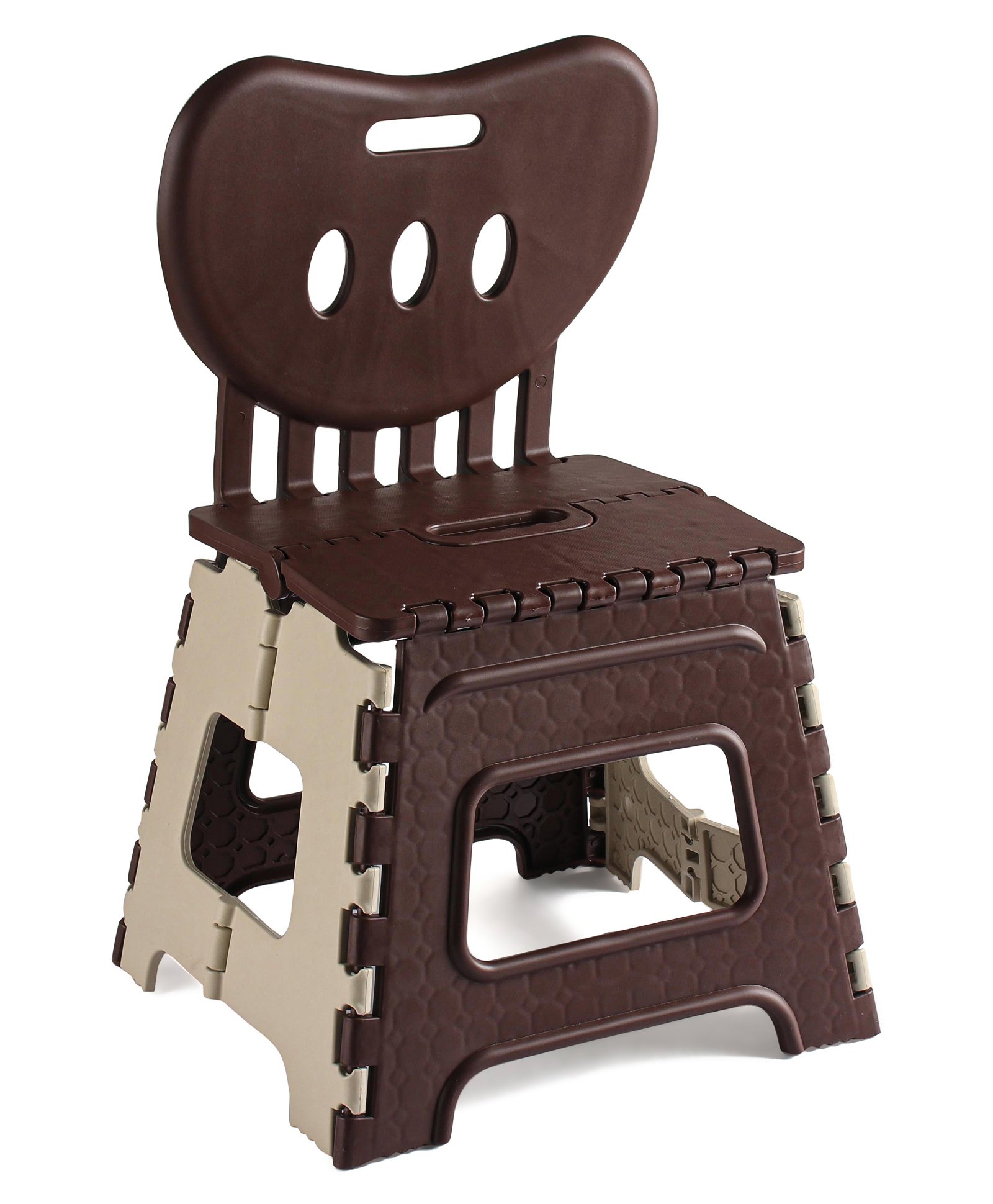 fab n funky Portable Non-Slip Folding Chair - Brown-picture-27
