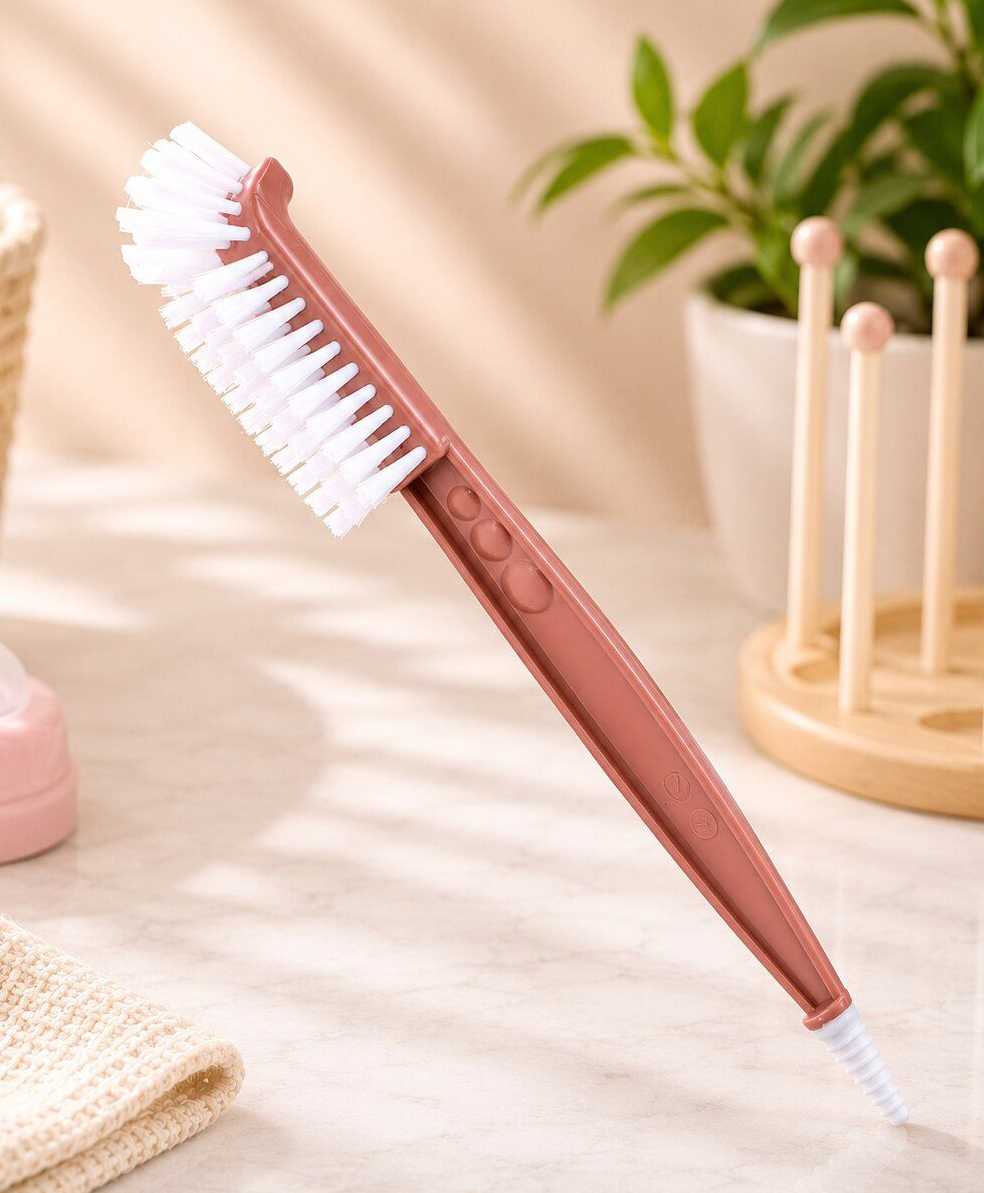 Adore Laventine Premium 2 in 1 Bottle and Teat Cleaning Brush with Head Case (Pink)-image-32