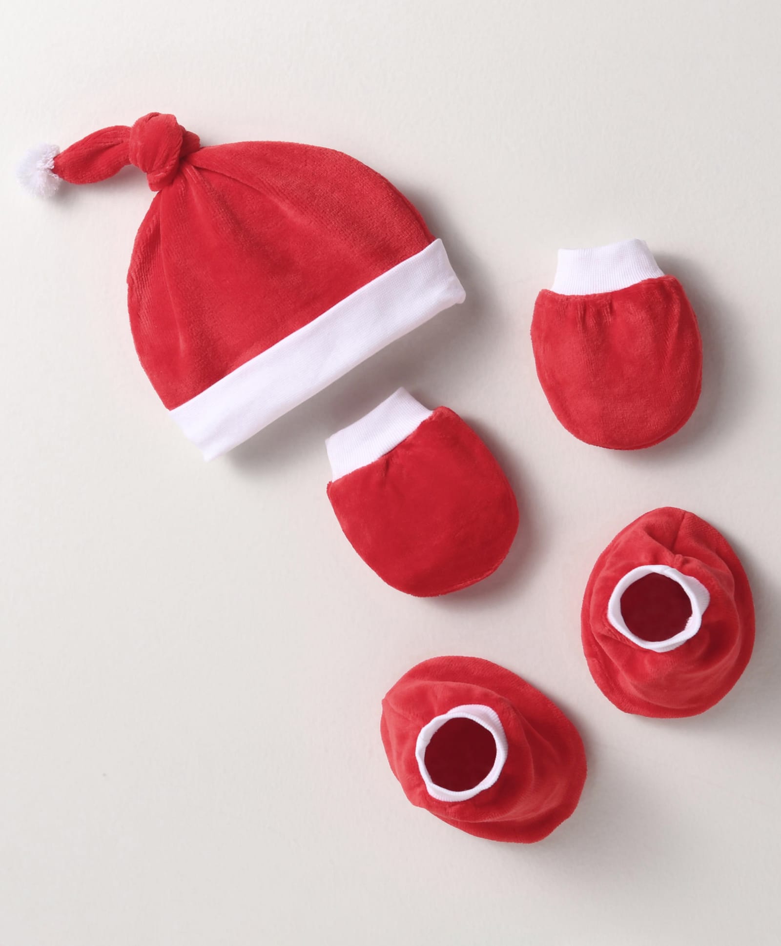 Ben Benny Interlock Knit Christmas Theme With Cap Mittens & Booties Red & White - Diameter 10.5 cm-image-31