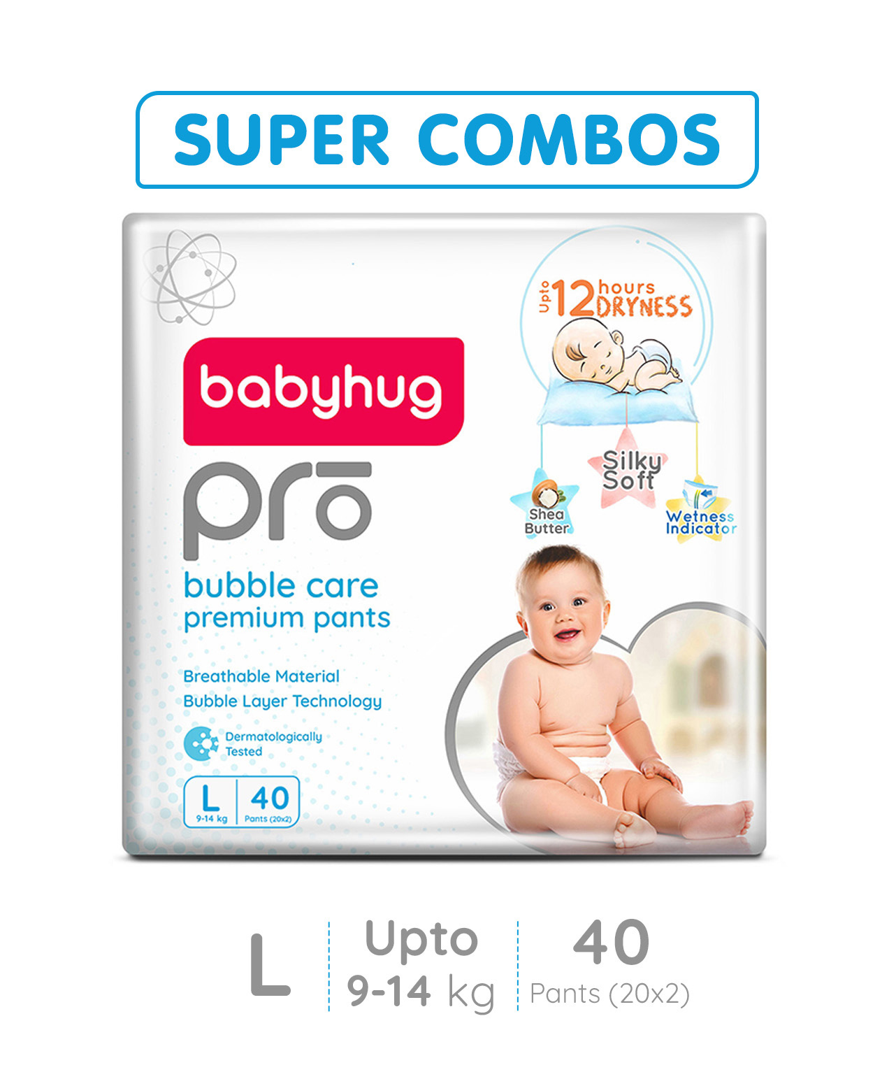 Babyhug Pro Bubble Care Premium Pant Style Diaper Large Size - Pack of 20 Pieces-picture-15
