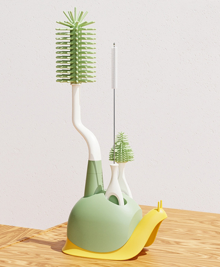 fab n funky Bottle & Nipple Cleaning Brushes Set of 3 - Green-picture-14