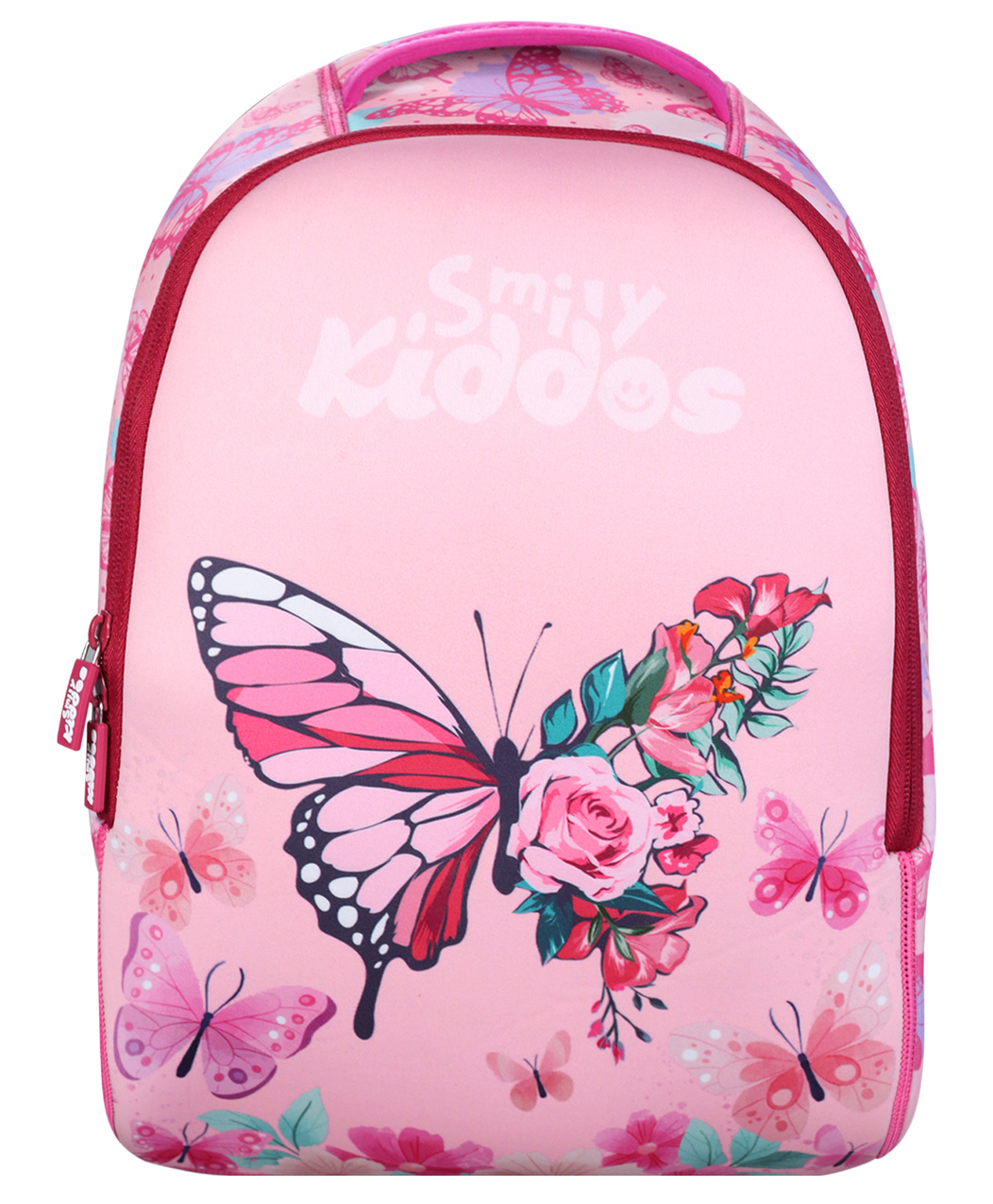 Smily kiddos 13 Liters Butterfly Theme  Junior Backpack Pink - Height 13.7 Inch-image-22