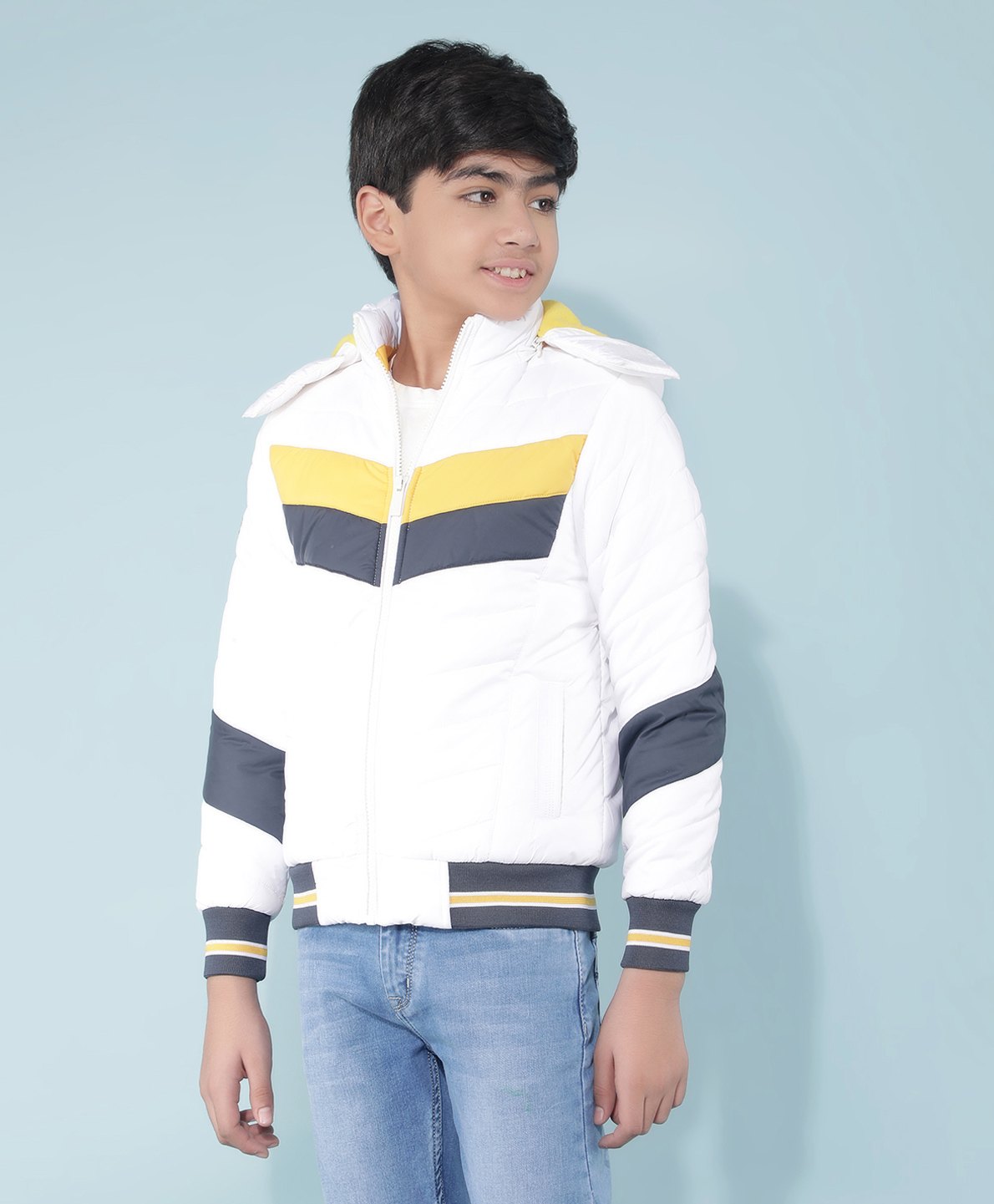CRIMSOUNE CLUB Full Sleeves Color Blocked  Jacket - White-image-47