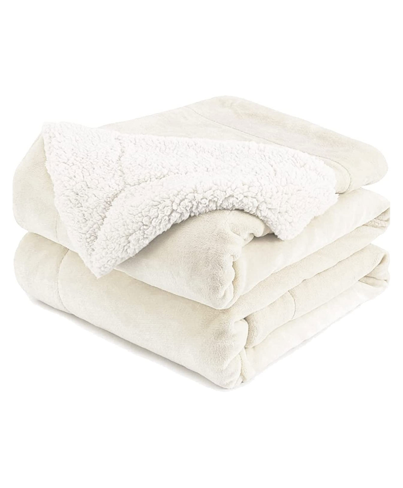 Brandonn Supersoft Double Layered Fluffy Flannel Baby Blanket - Off-white-picture-17
