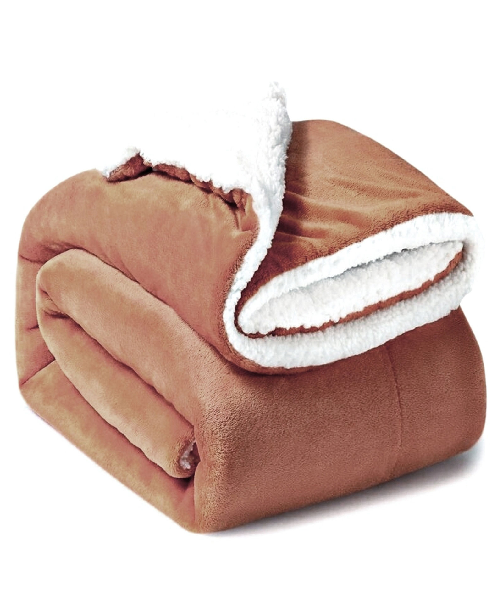 Brandonn Supersoft Double Layered Fluffy Flannel Baby Blanket - Rust-picture-10