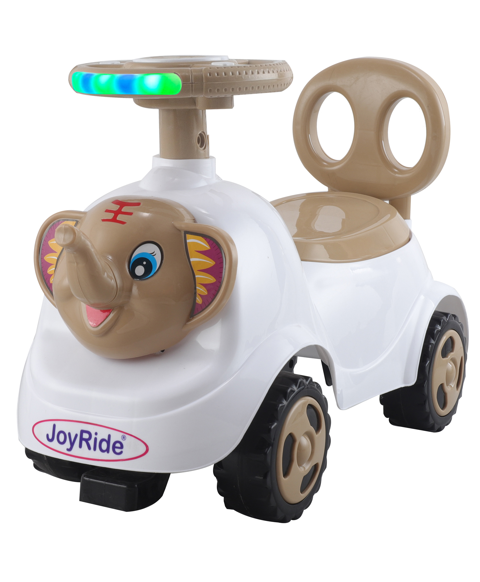 JoyRide Baby Elephant Delux Ride On Panda with LED Lights & Music - Big Backrest - Under Seat Storage Utility Box - Rider for Kids - Boys - Girls - Age Group 1 to 3 Years Ride on-picture-9