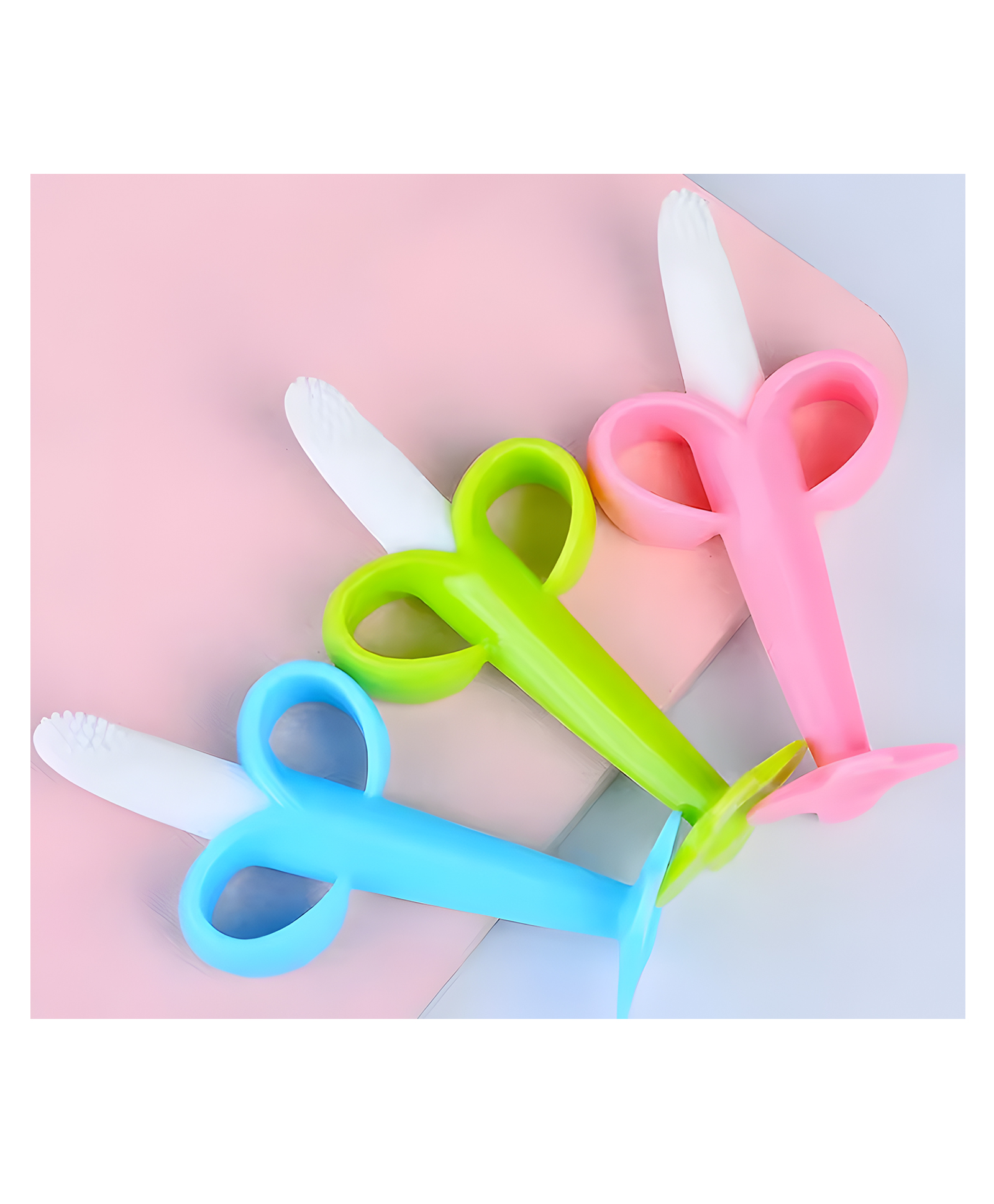 COZY VIBES Silicone Baby Cleaning Tooth With Silicone BPA Free Banana Teether Brush PACK OF 1- COLOR MAY VARY-image-45