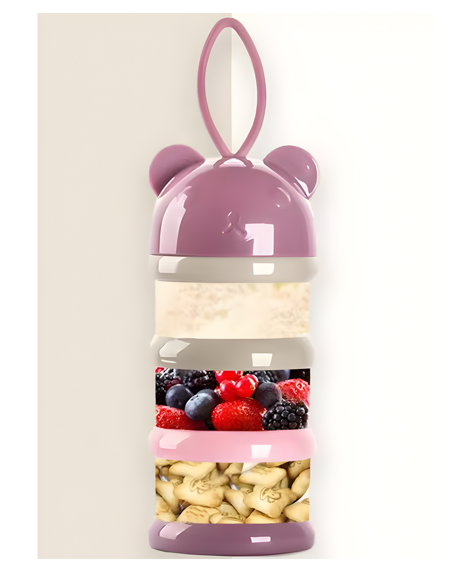Cozy Vibes Cute Portable Travel Container 3 Layers Infant Formula Food Baby Milk Powder Dispenser-Pack of 1- Color May Vary-picture-12