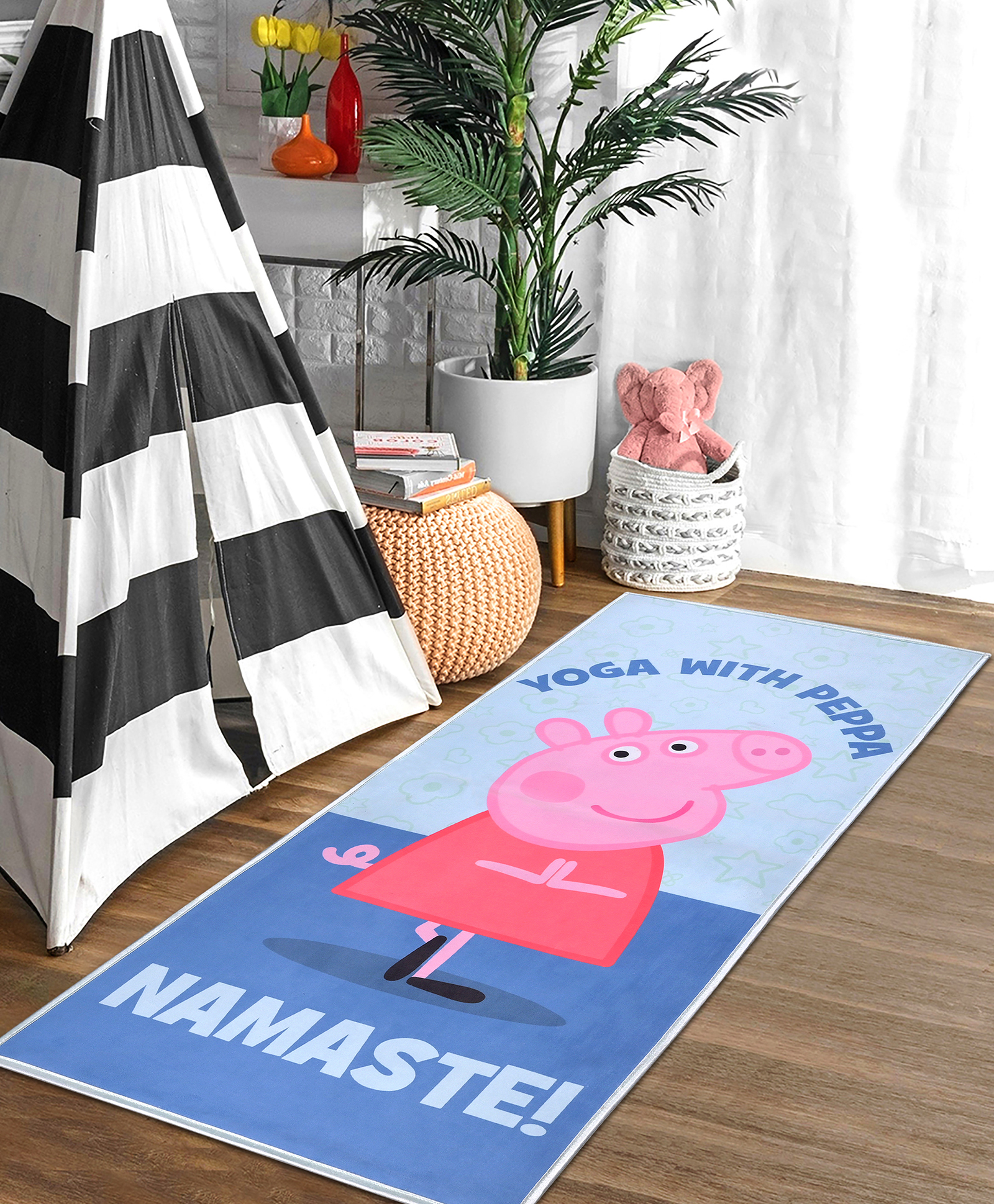Saral Home Kids Yoga Mat Non Slip, All Purpose Fitness and workout Mat for Boys & Girls. Features Peppa and Friends Size: 7mm Thickness-image-20