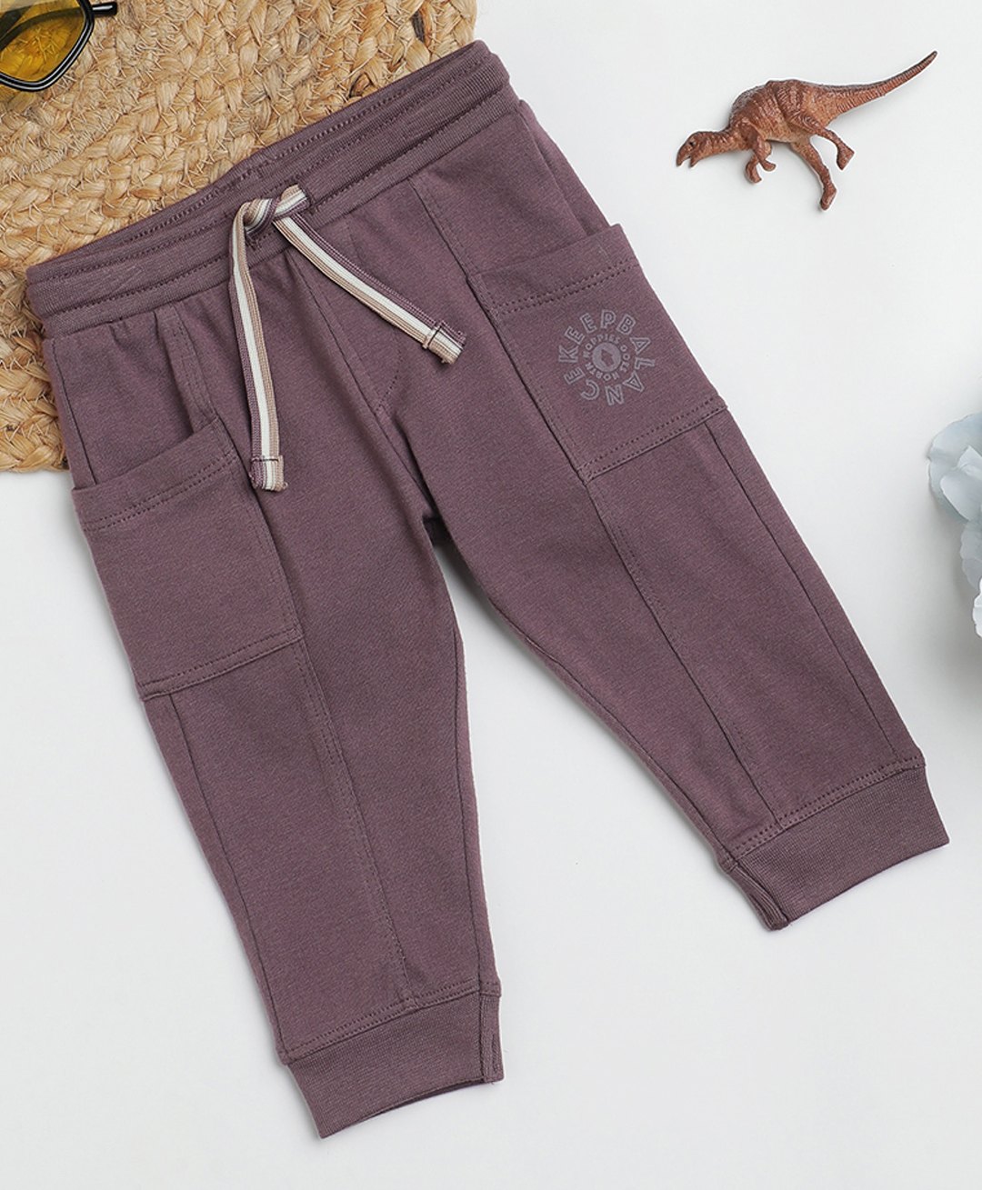 Milou Cotton Solid Bio Washed Pajama - Brown-picture-41