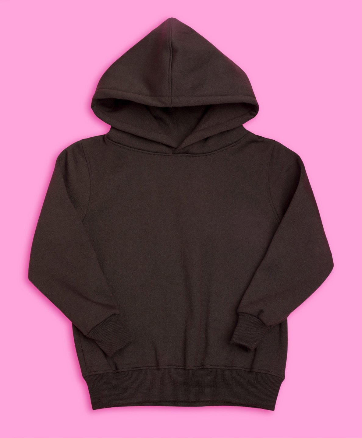 NUSYL Fleece Full Sleeve Solid Hooded Sweatshirt - Brown-picture-27