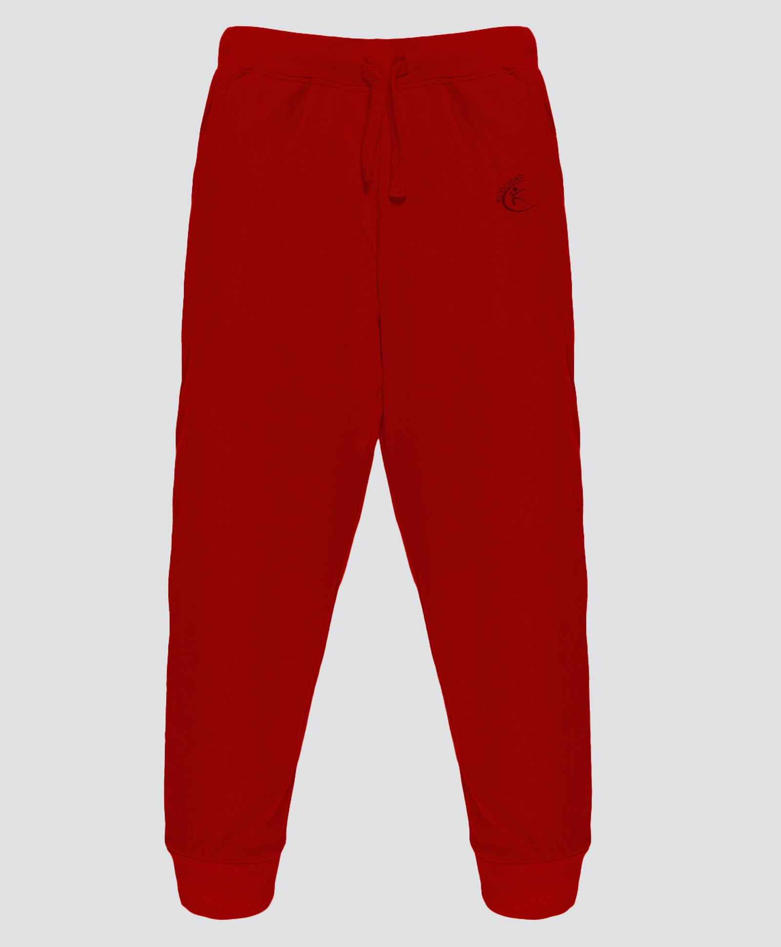 Kiddopanti Unisex Cotton Solid Track Pant - Red-picture-31