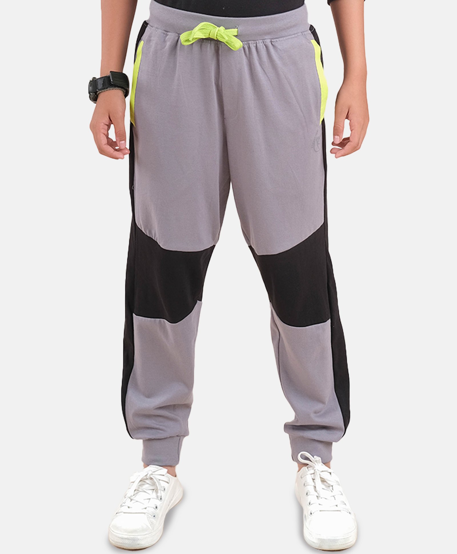 Kiddopanti Cotton Cut & Sew Track Pants - Grey-image-28