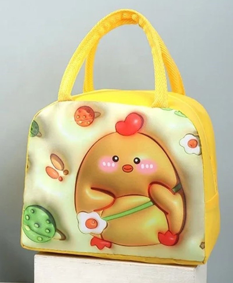 Butterthief 3D Cute Penguin Printed Insulated Leak Proof Lunch Box Bag for School Kids - Color May Vary-image-16
