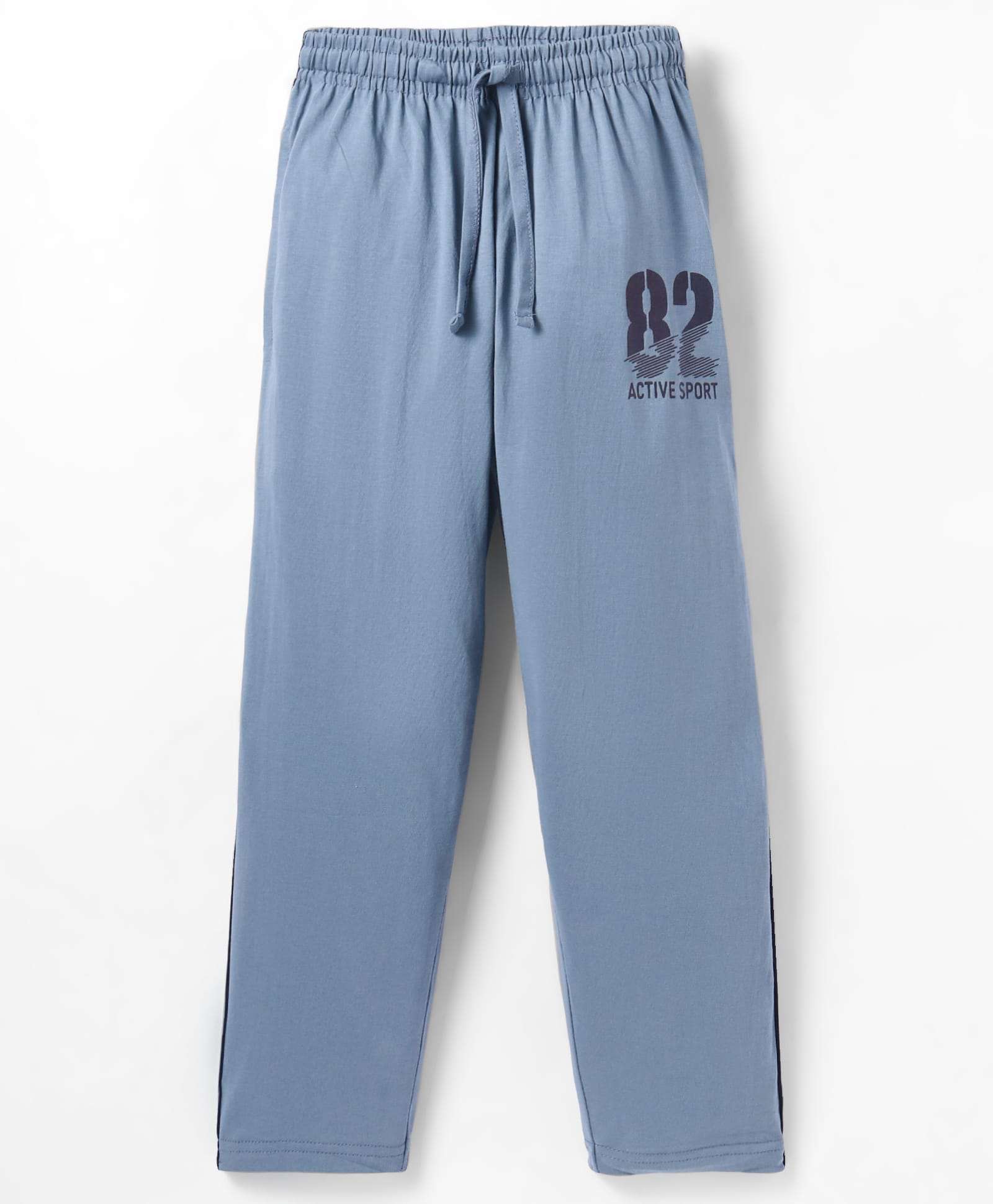 Taeko Single Knit Full Length Lounge Pant With Number & Text Print - Light Blue-picture-10