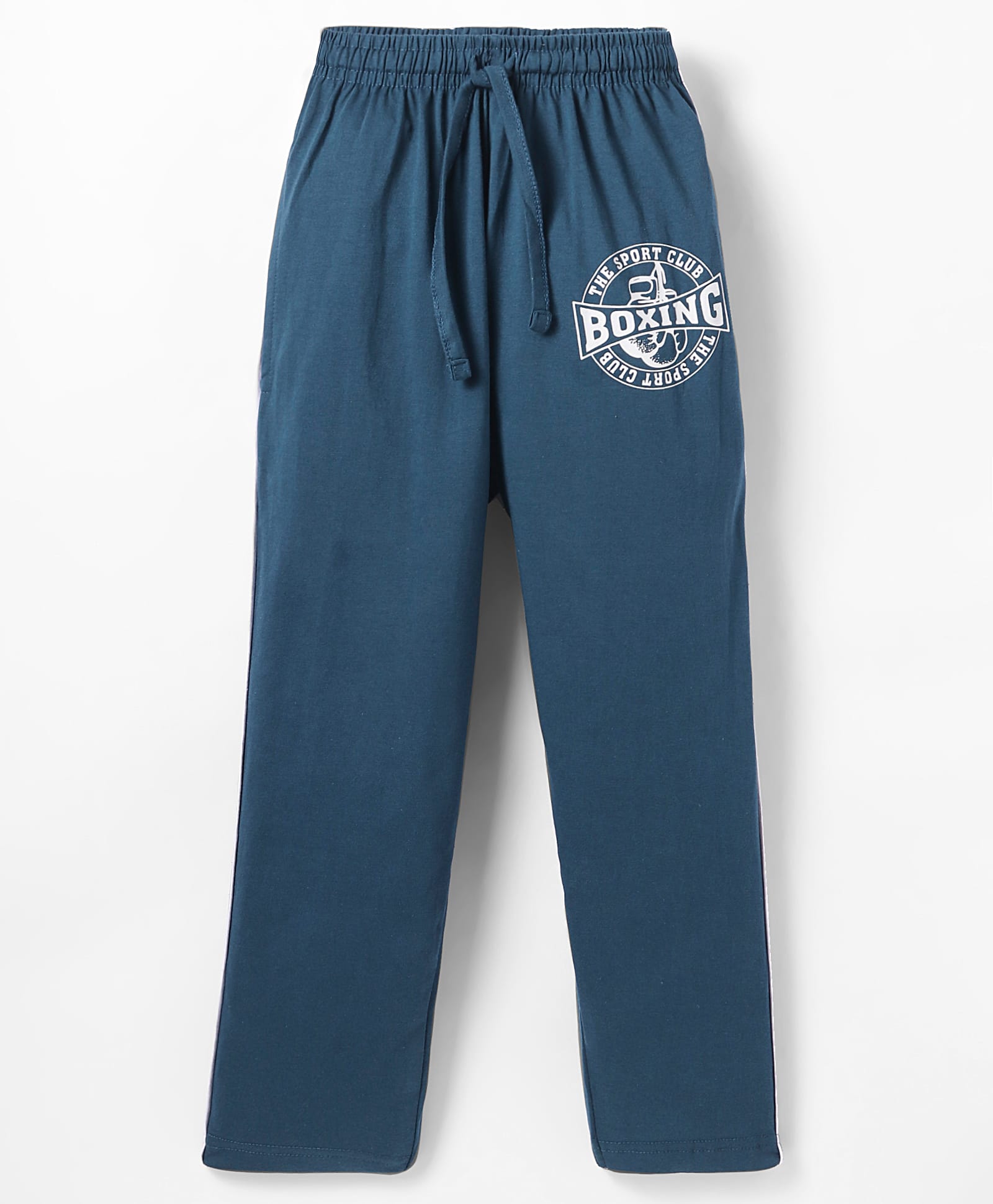 Taeko Single Jersey Knit Full Length Lounge Pant With Text Print - Navy-picture-19