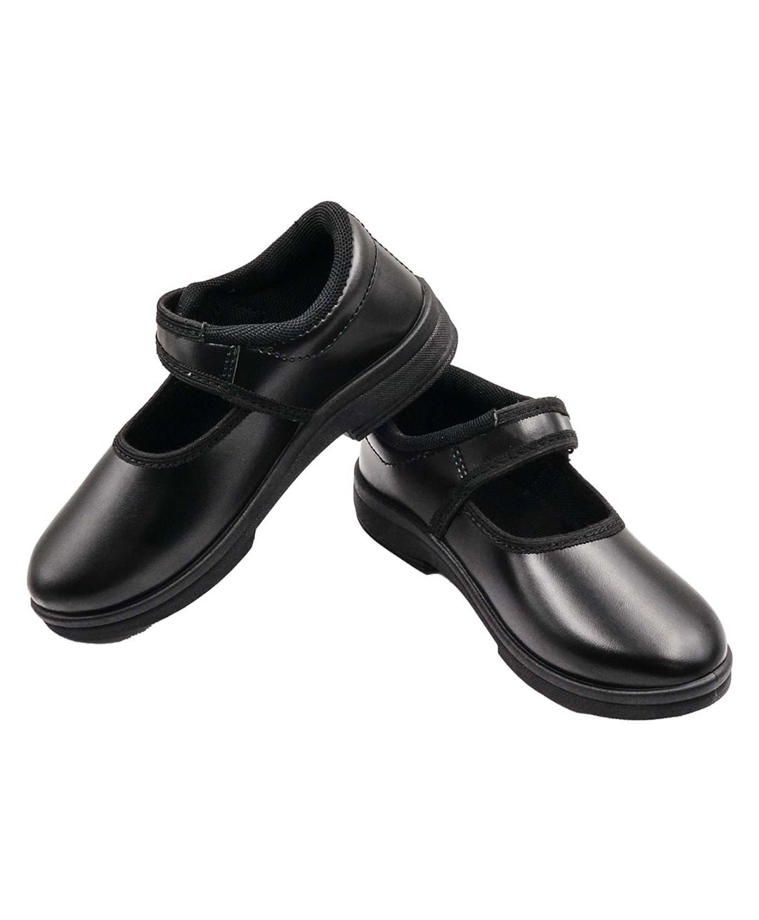 Priaansha Kids Velcro Closure School Shoes - Black