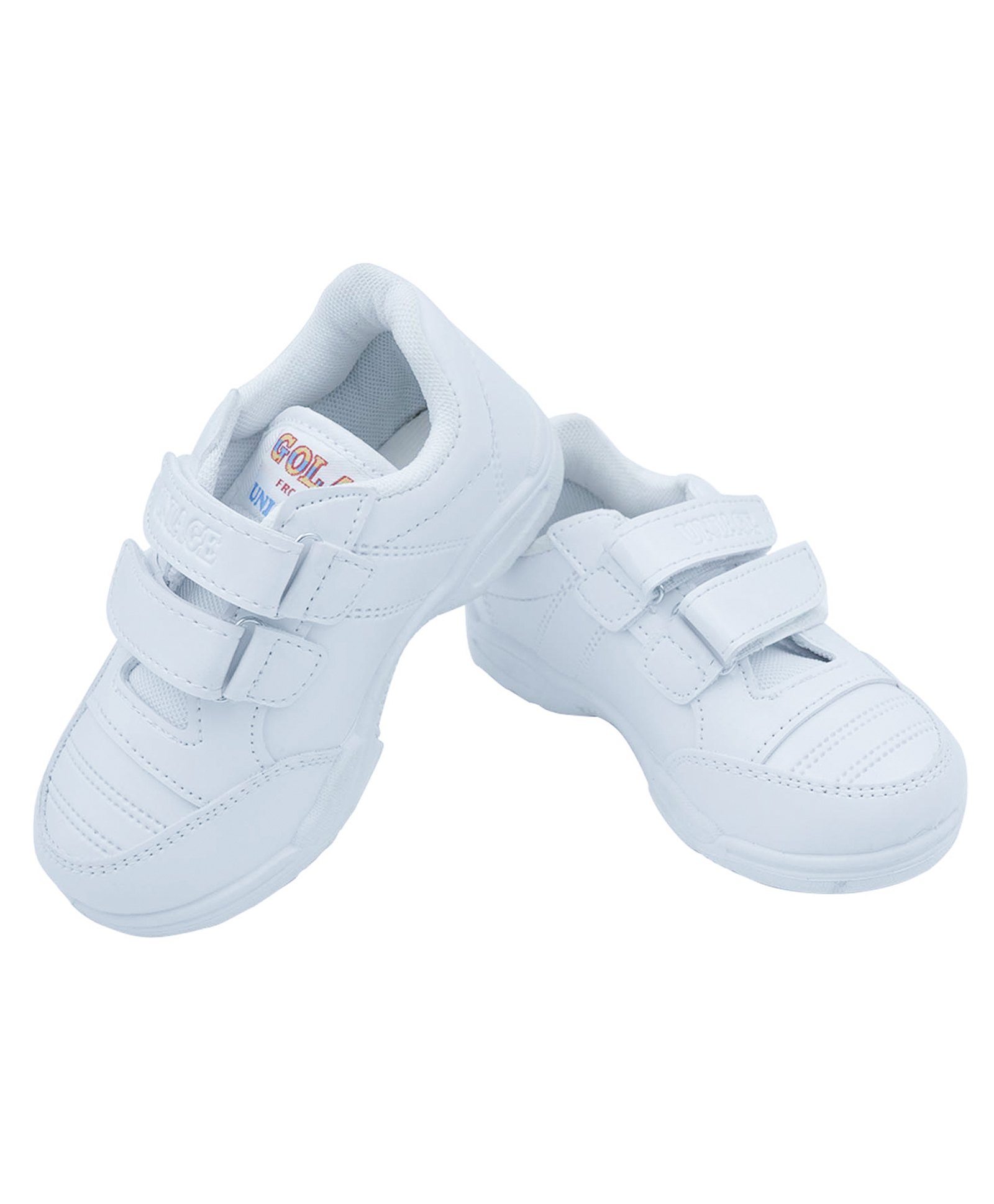 Priaansha Kids Uniage Text Detailed Velcro Closure Shoes - White