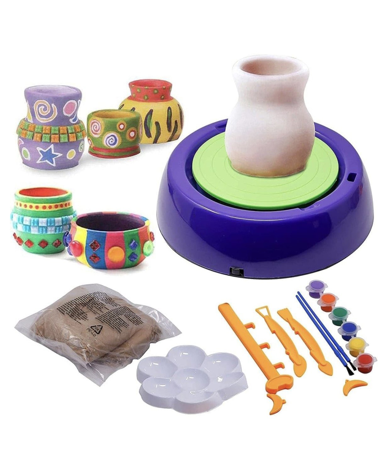 ARCADE TOYS Pottery Wheel Toy With Accessories - Purple-picture-3