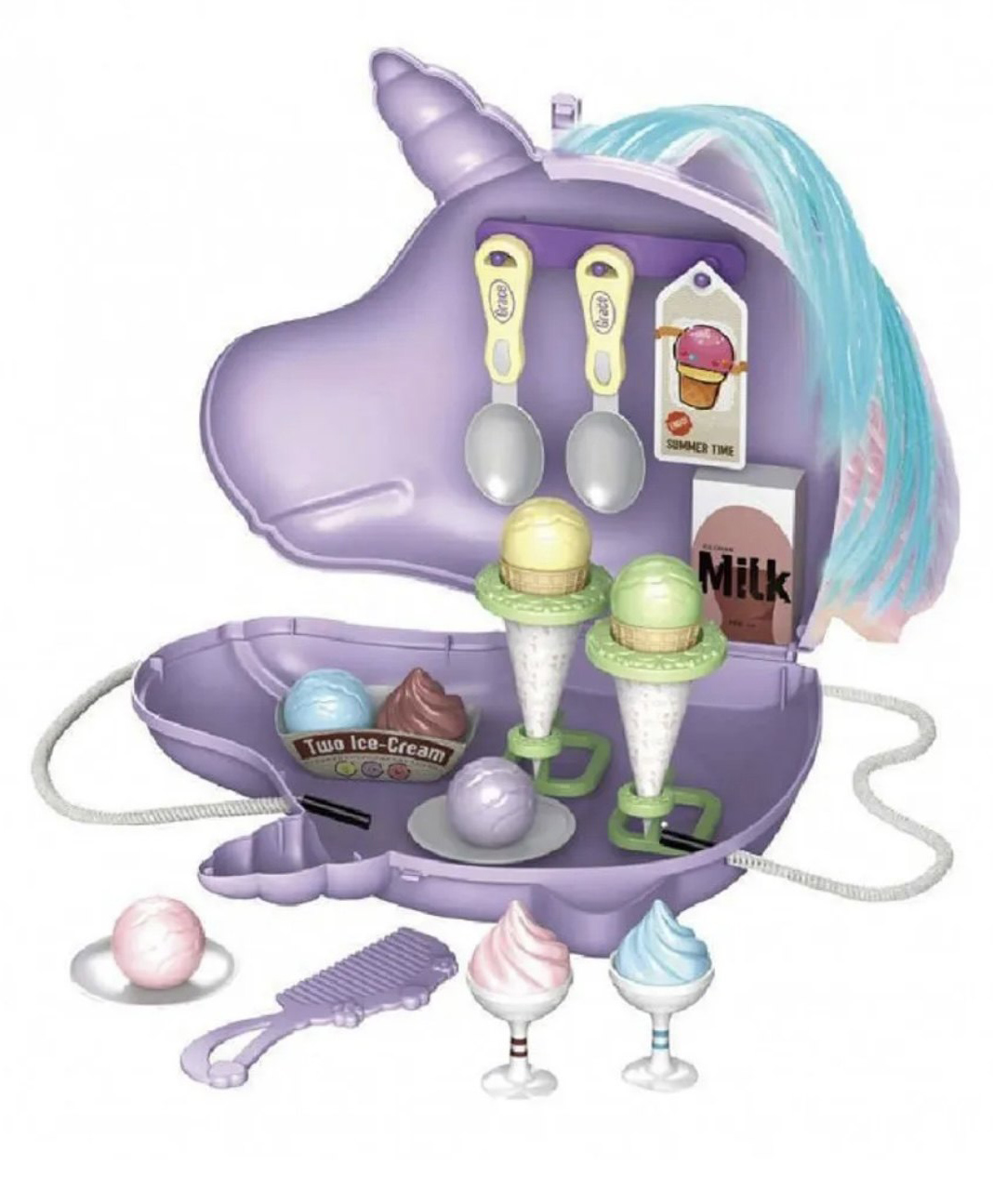 ARCADE TOYS Unicorn Ice-Cream Play set for Kids - Colour may vary-picture-36