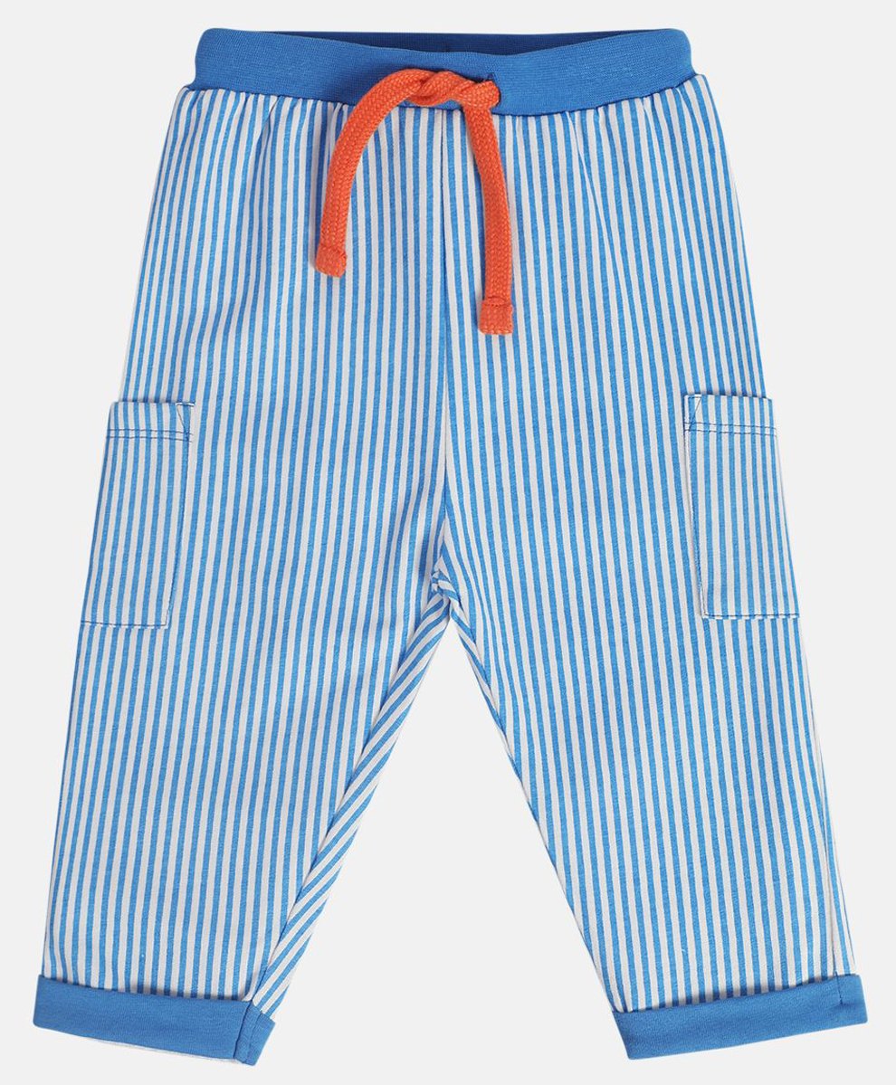 MINI KLUB Cotton Full Length Striped Pant - Blue-picture-23