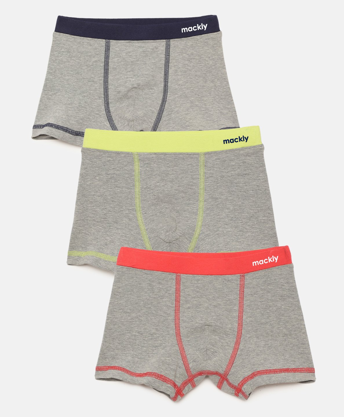 Mackly Pack Of 3 Solid Briefs - Grey-picture-45