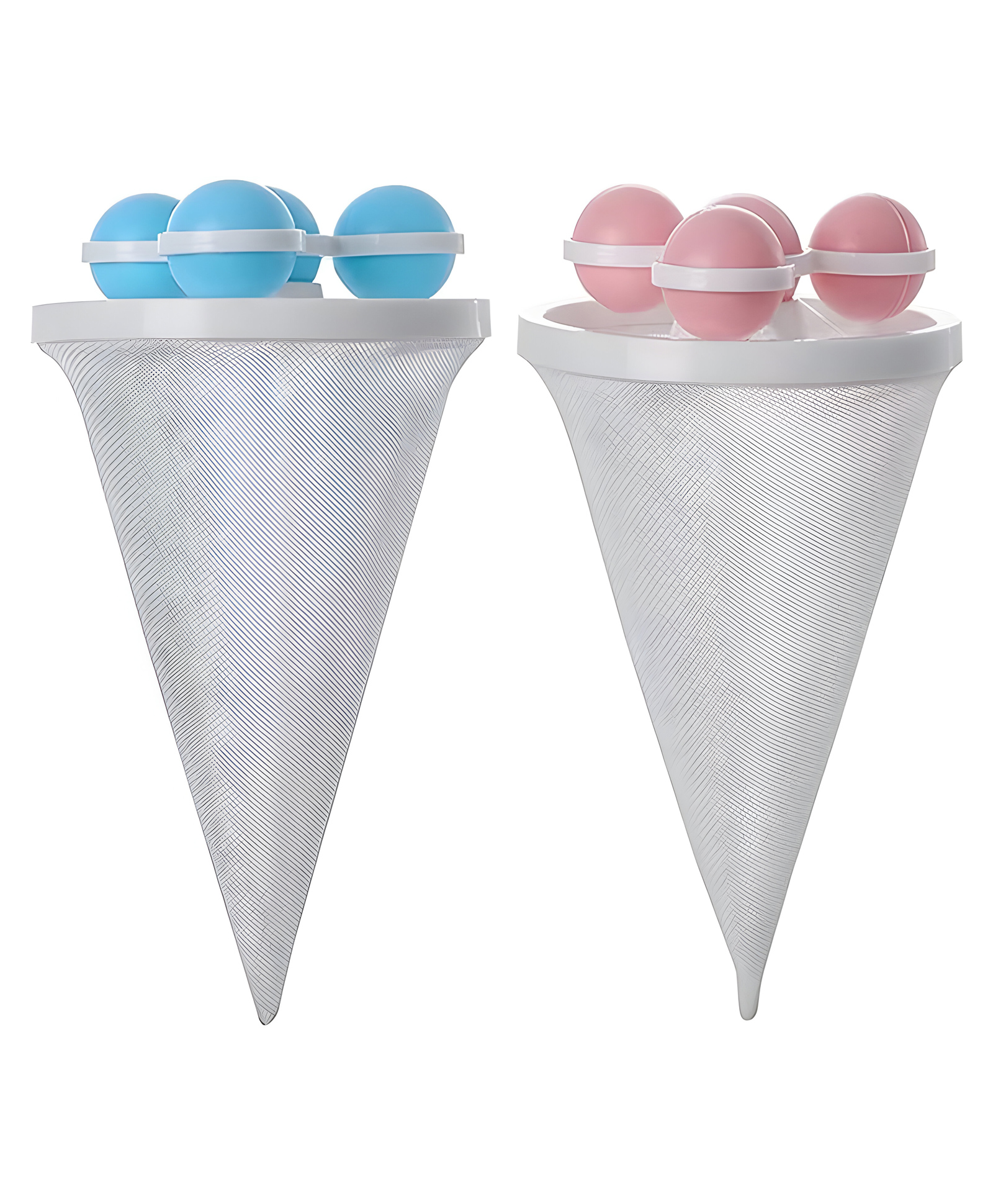 COZY VIBES Laundry Ball Floating Pet Fur Lint Hair Catcher Household Reusable Washing Machine Floating Lint Mesh Bag Hair Filter Net Pouch Washing Lint Hair Remover Net,Mesh Bag Dryer - pack of 2 - color may vary-image-30