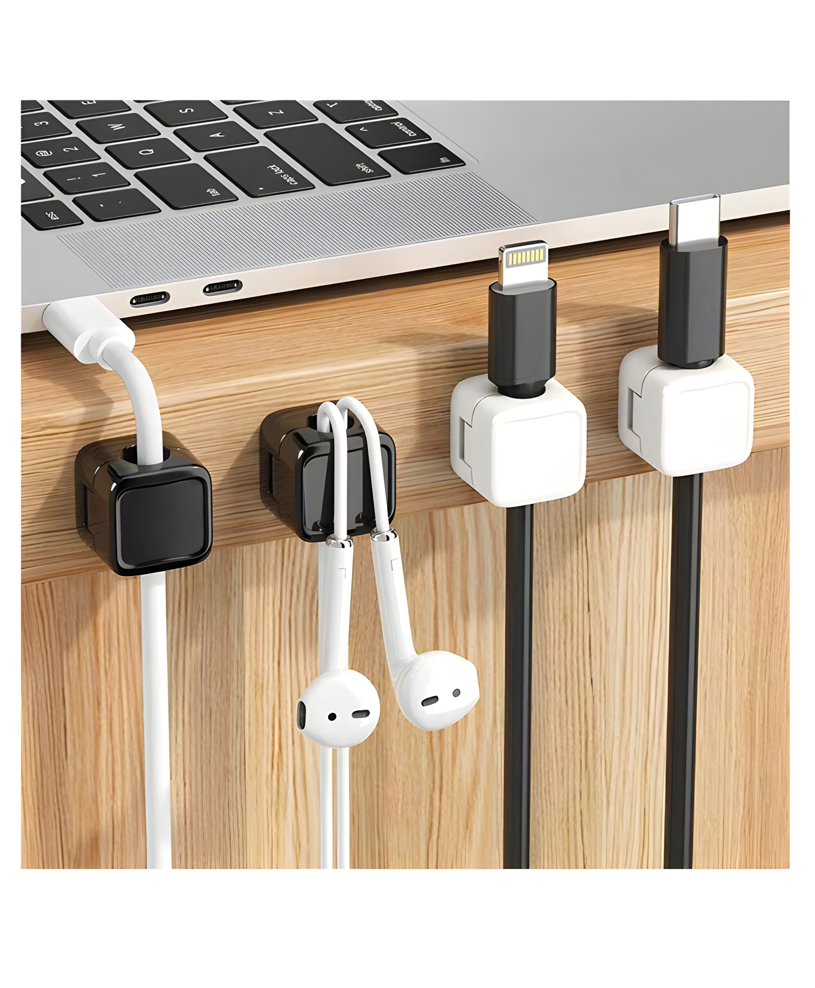 COZY VIBES Cable Holder for Desk, Easy Cable Clips Wire Manager for Table Cable Management Box for Home,Office, Car Wall Desktop Nightstand - PACK OF 1 - COLOR MAY VARY-image-48