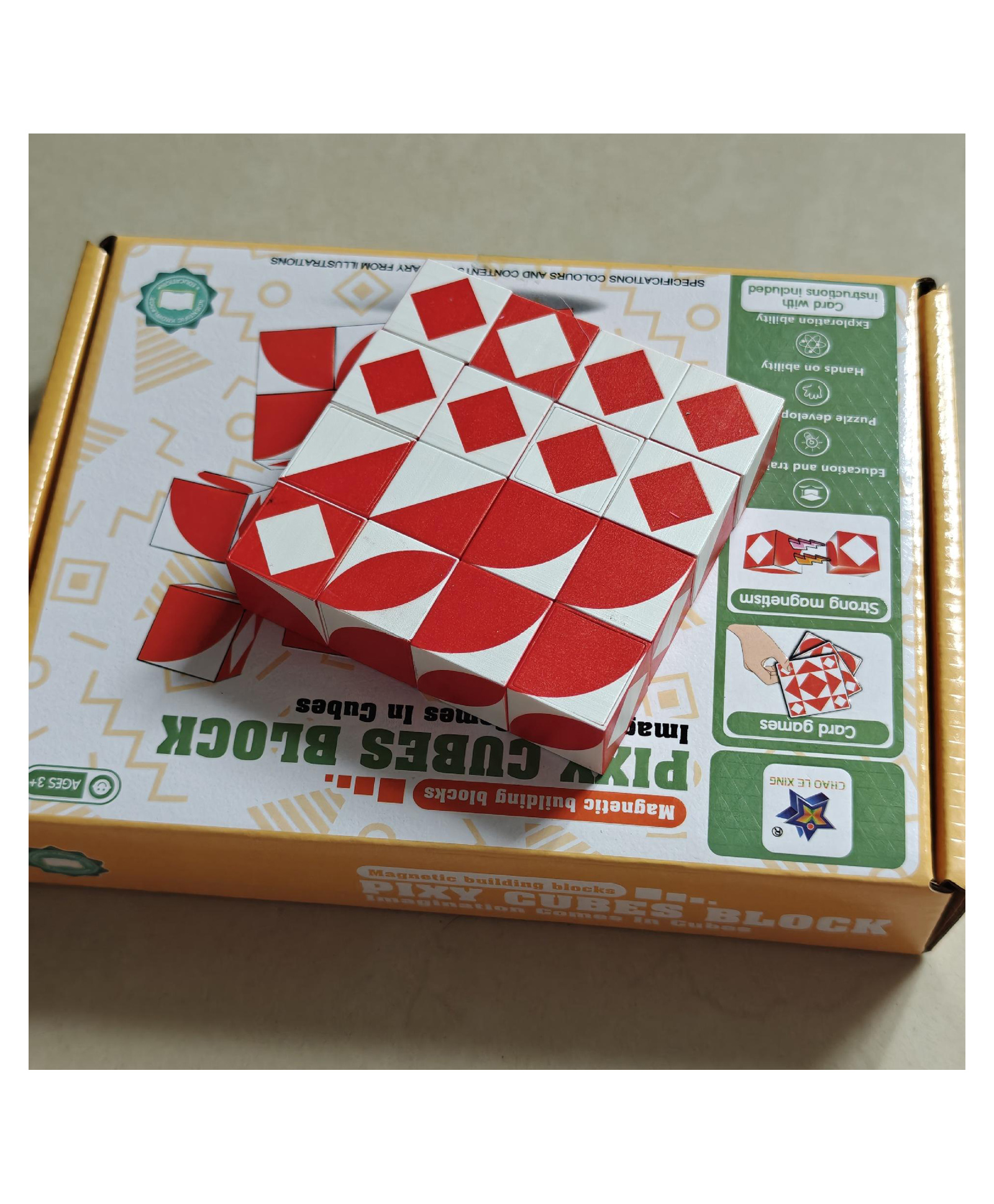 Azhari 16 PCS Magnetic Pixy Cube Blocks Set Toy for kids