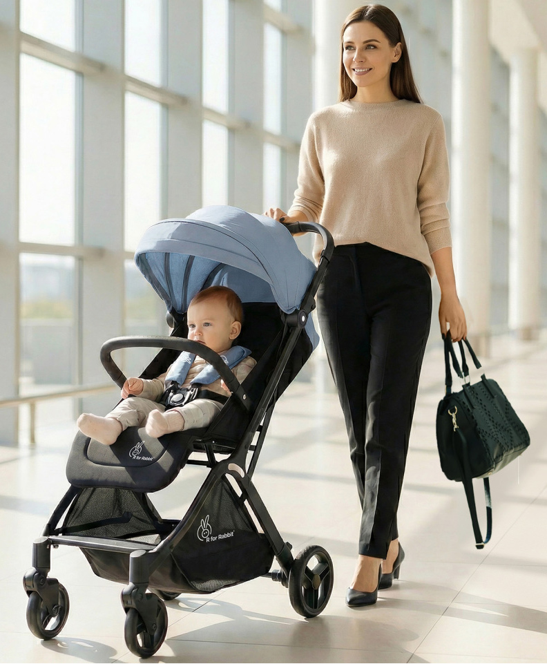 R for Rabbit Street Smart Ace Stroller- Blue & Black