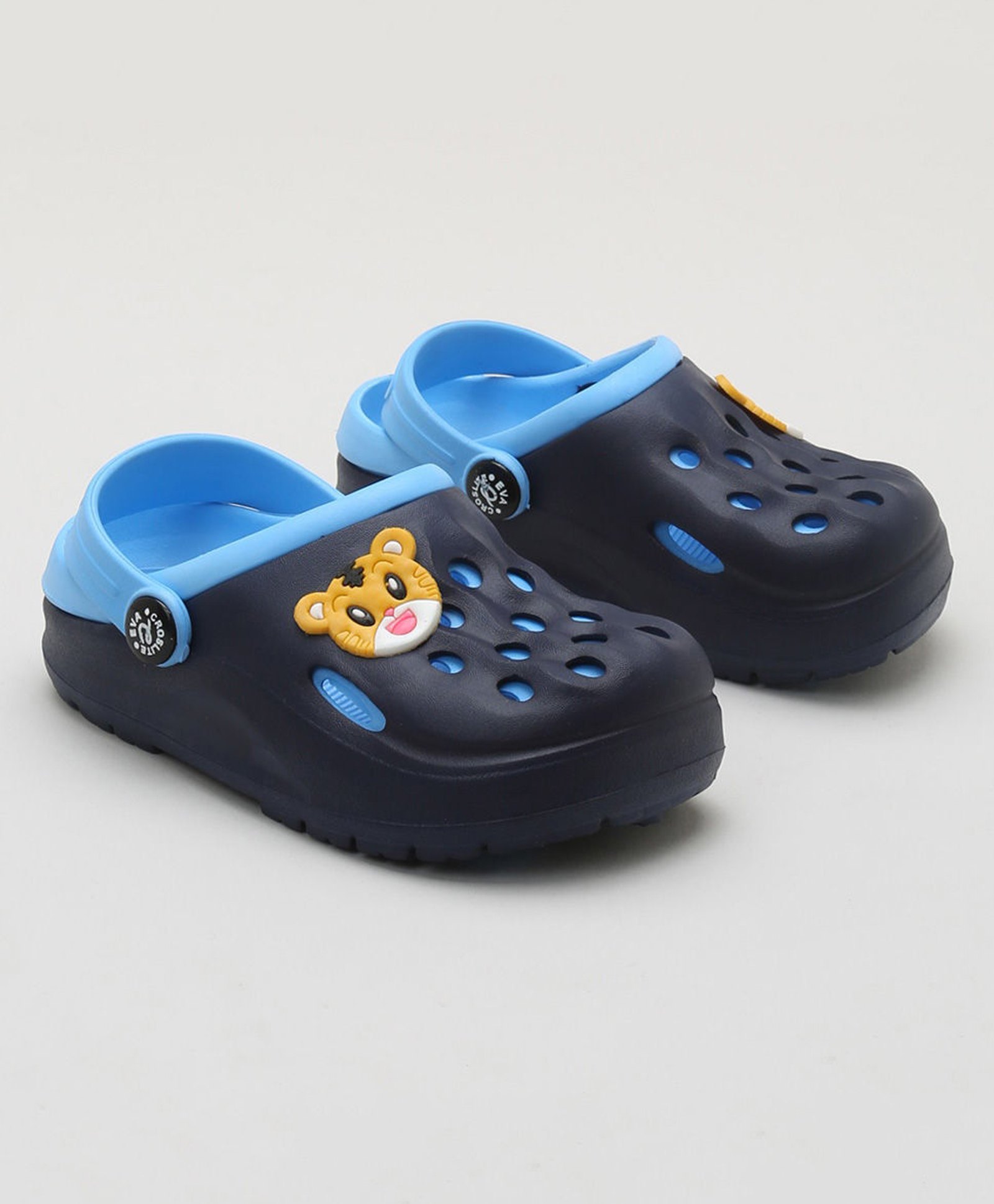 Priaansha Kids Cat Applique Designed Sling Back Clogs - Blue-picture-15