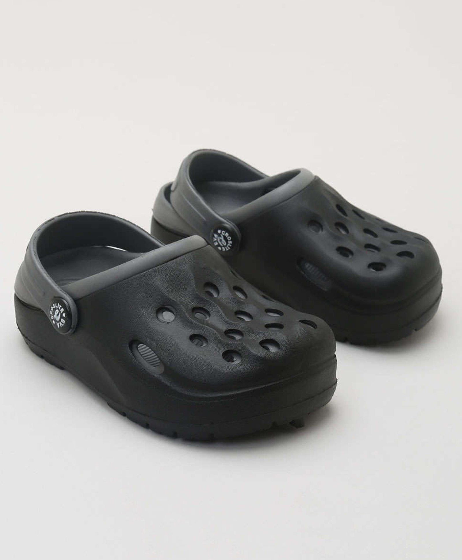 Priaansha Kids Colour Blocked Sling Back Clogs - Black & Grey-picture-23