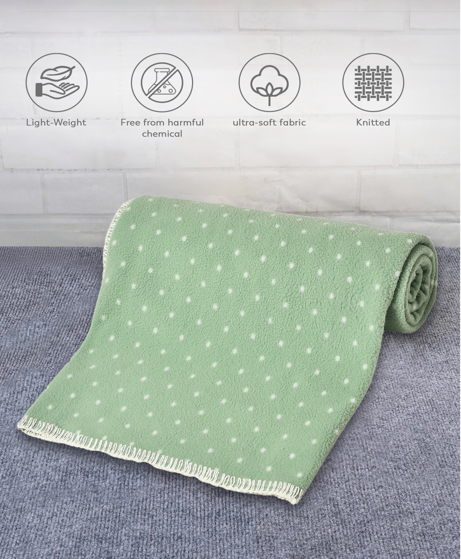 Mi Arcus Micro Fleece Flabby Blanket Green-image-15