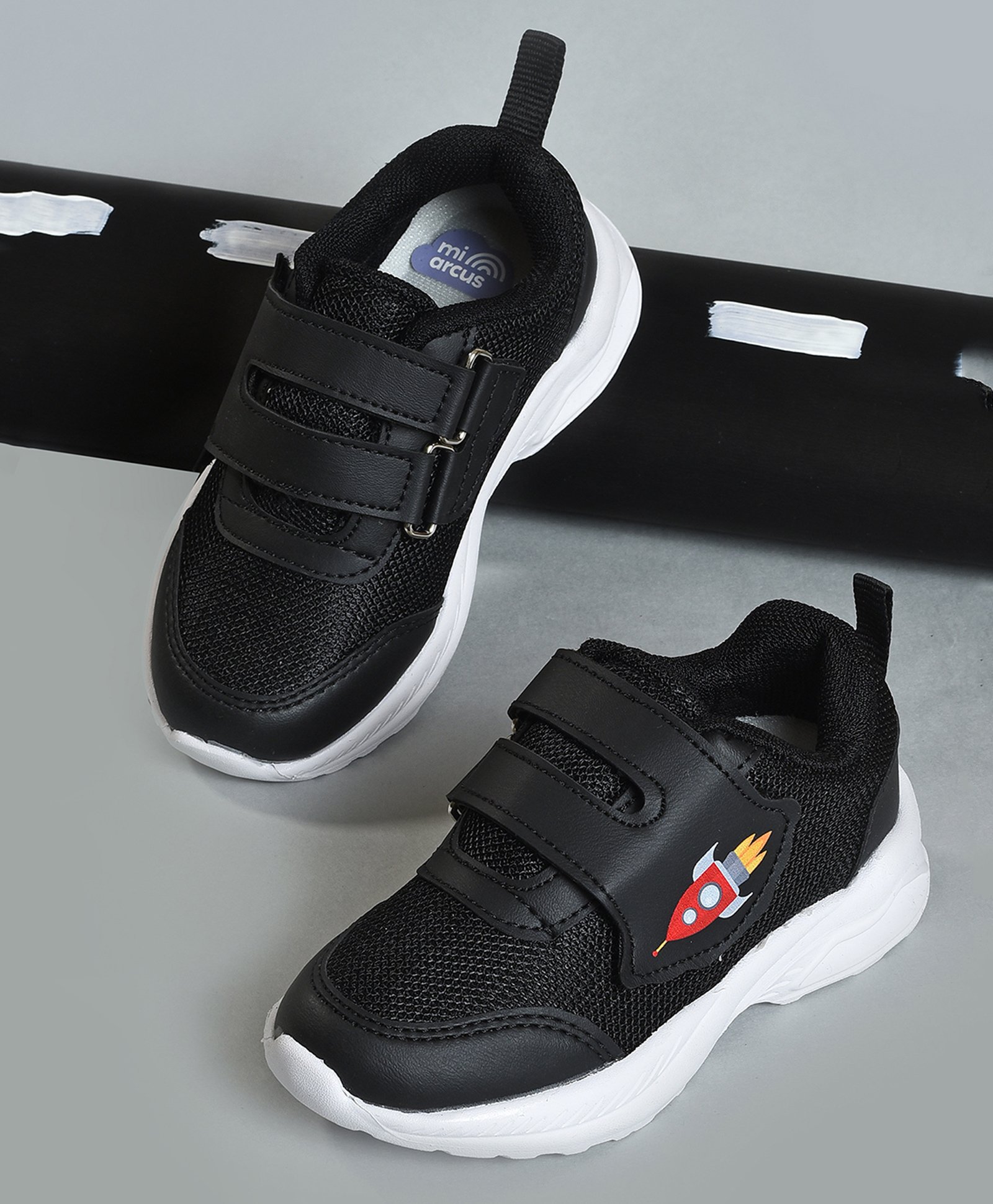 Mi Arcus Mesh Detailed Velcro Closure Rocket Designed Shoes - Multi Colour-image-21