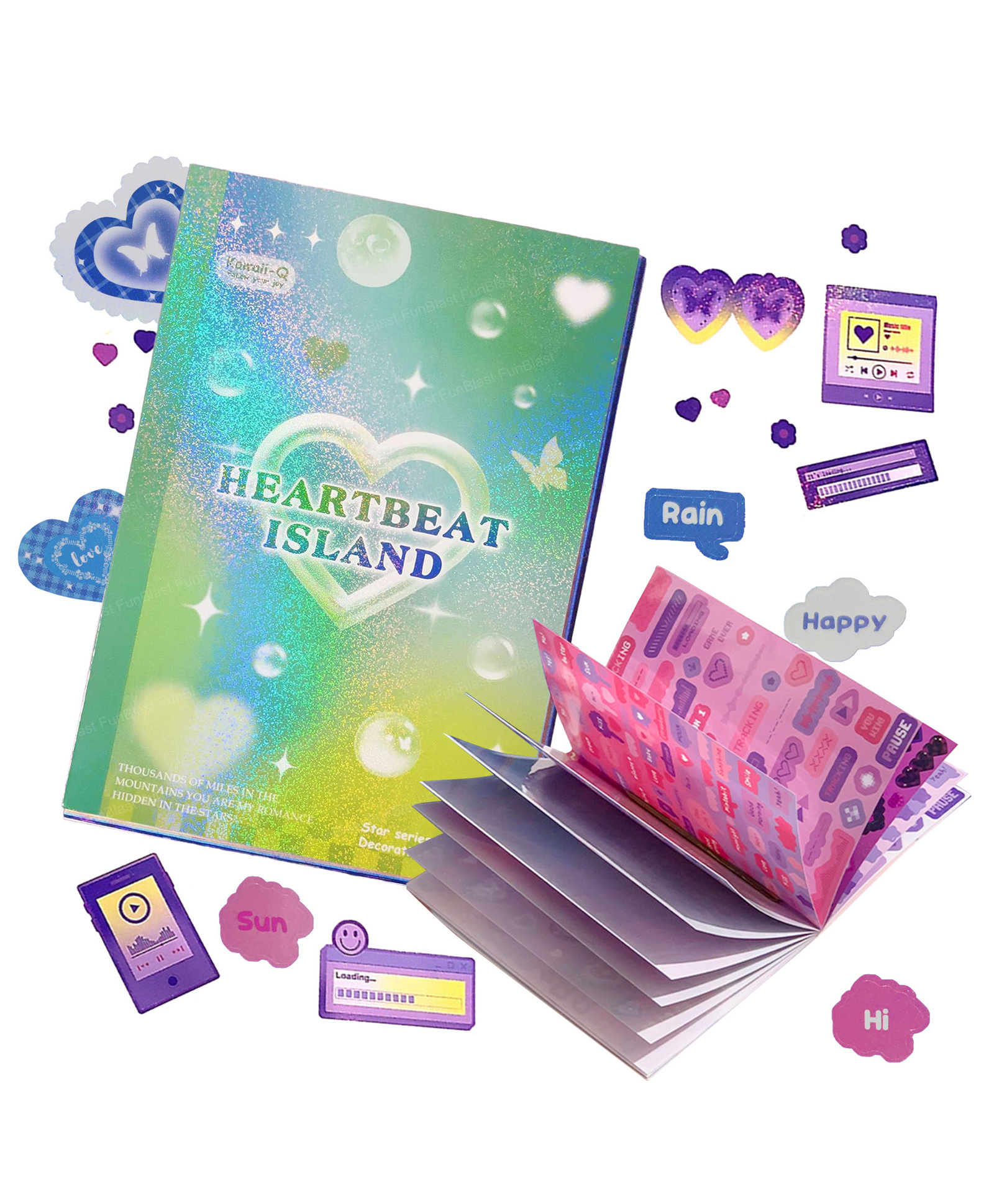 Bunie Heartbeat Island Japanese Style Decorative Stickers Book - 50 Sheets/1200Pcs-picture-11
