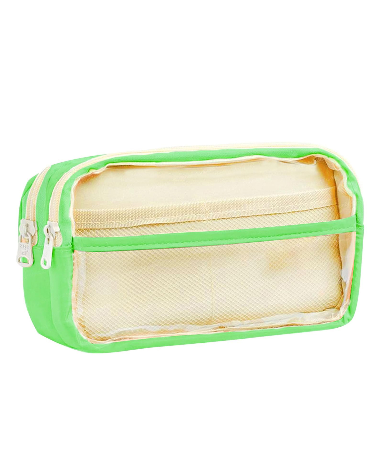 Bunie Large Capacity Multiple Compartment Pouch with Transparent Design Green-image-19