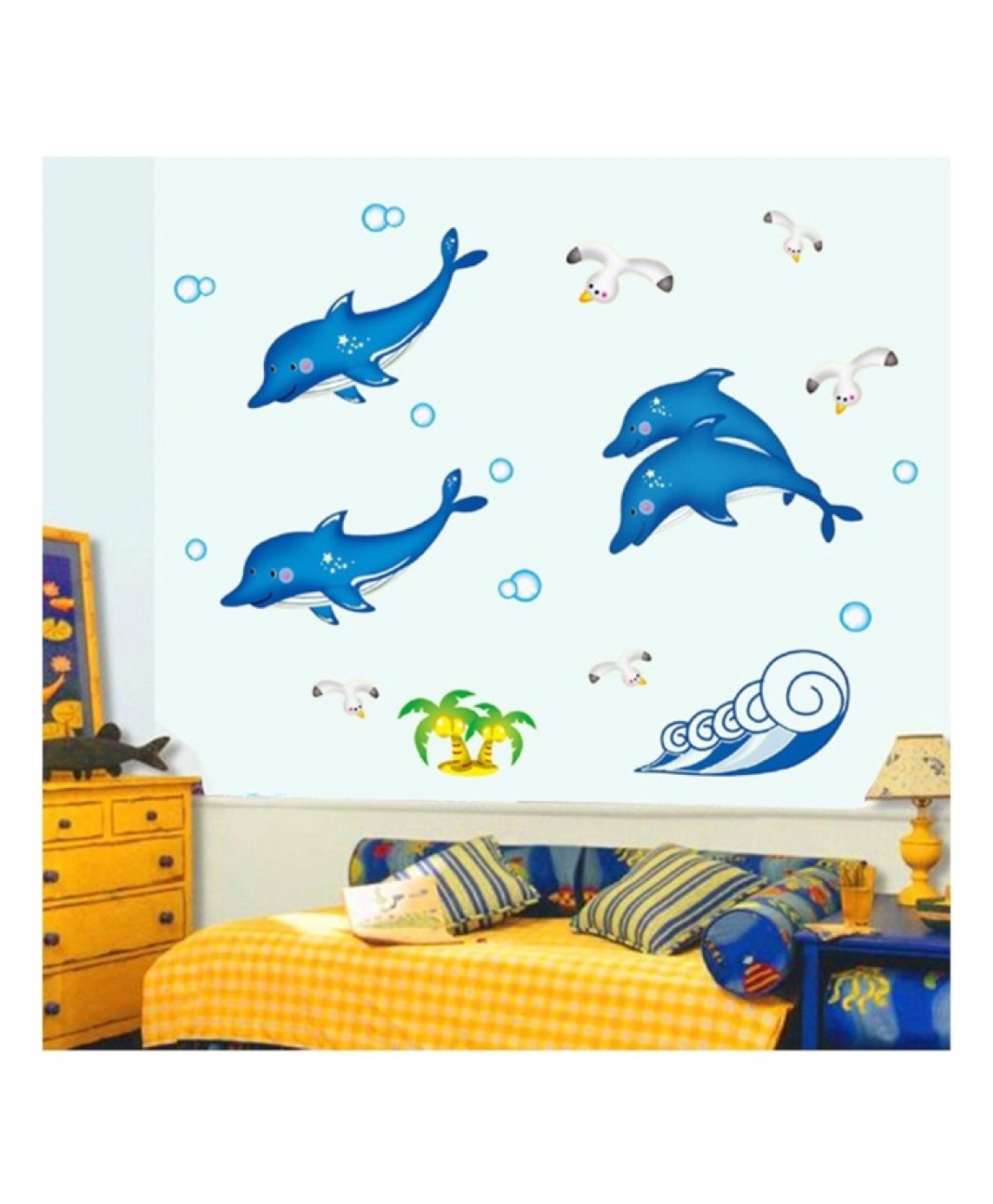 Jaamso Royals Glow In Dark Dolphin Kid Self Adhesive Wall Sticker-picture-11