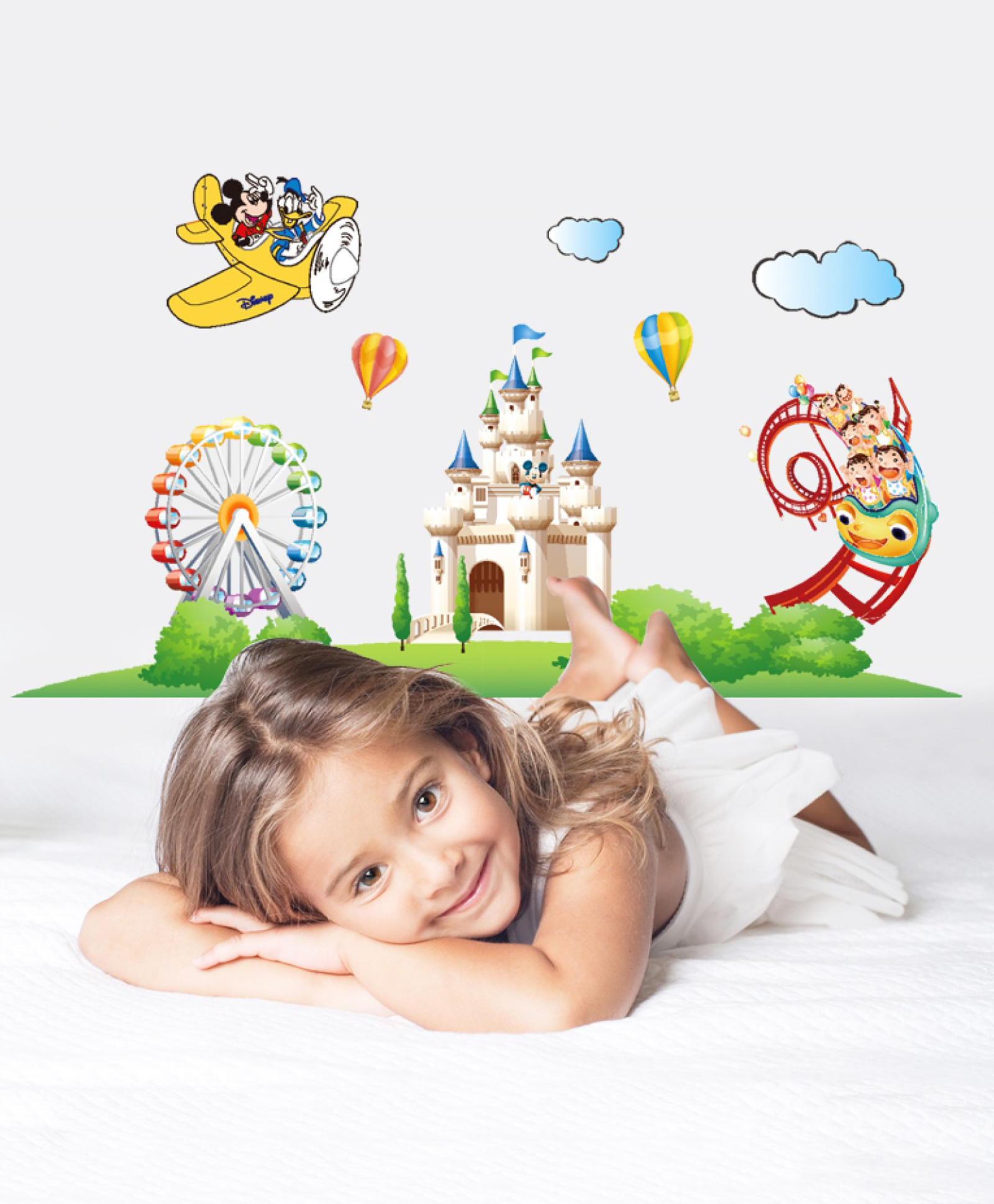 Jaamso Royals Mickey Mouse And Donald Duck Kids Self Adhesive Wallsticker-picture-44