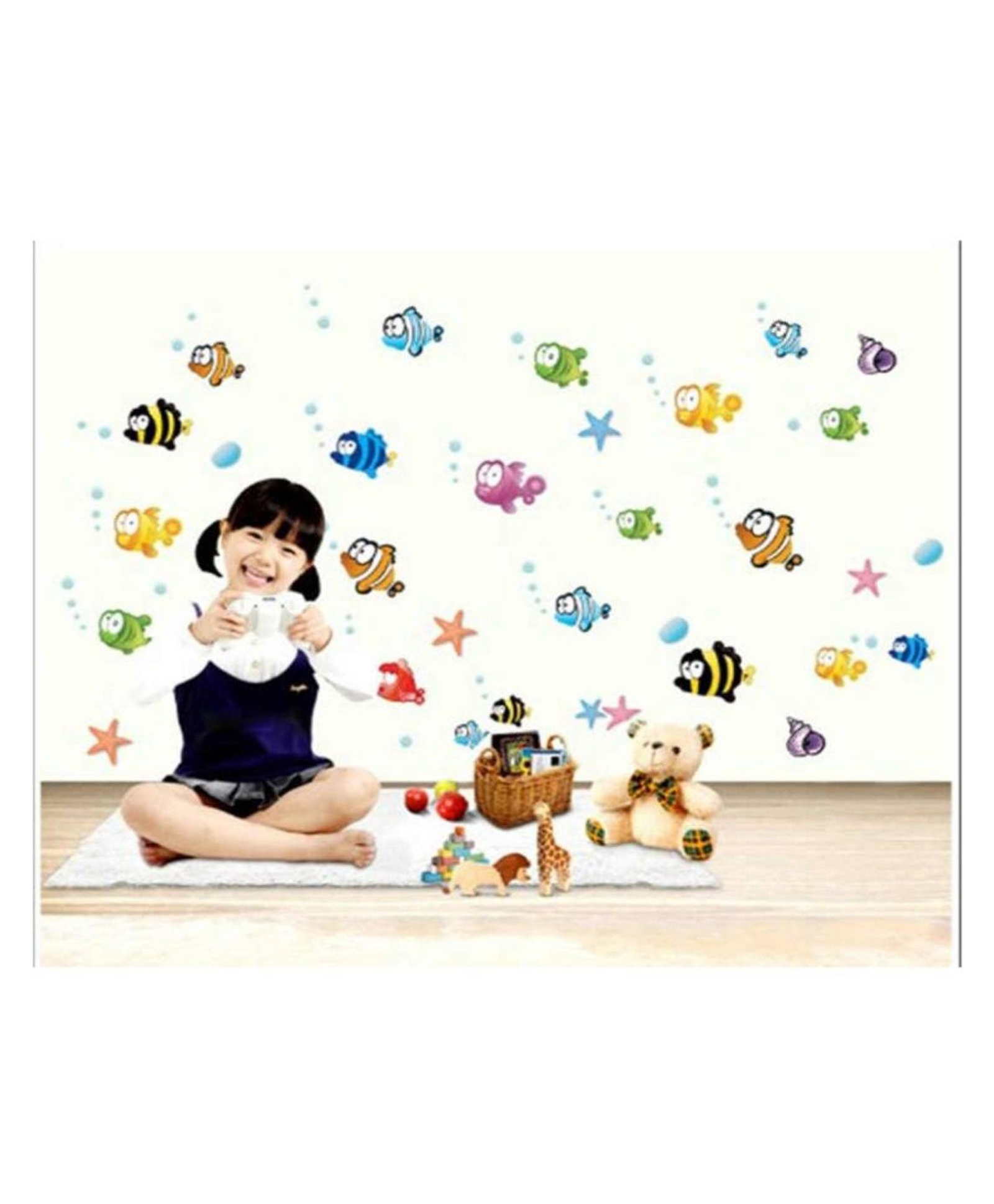 Jaamso Royals Lovely Tropical Cartoon Fish Sea Bubble Ocean World Wall Sticker-picture-20