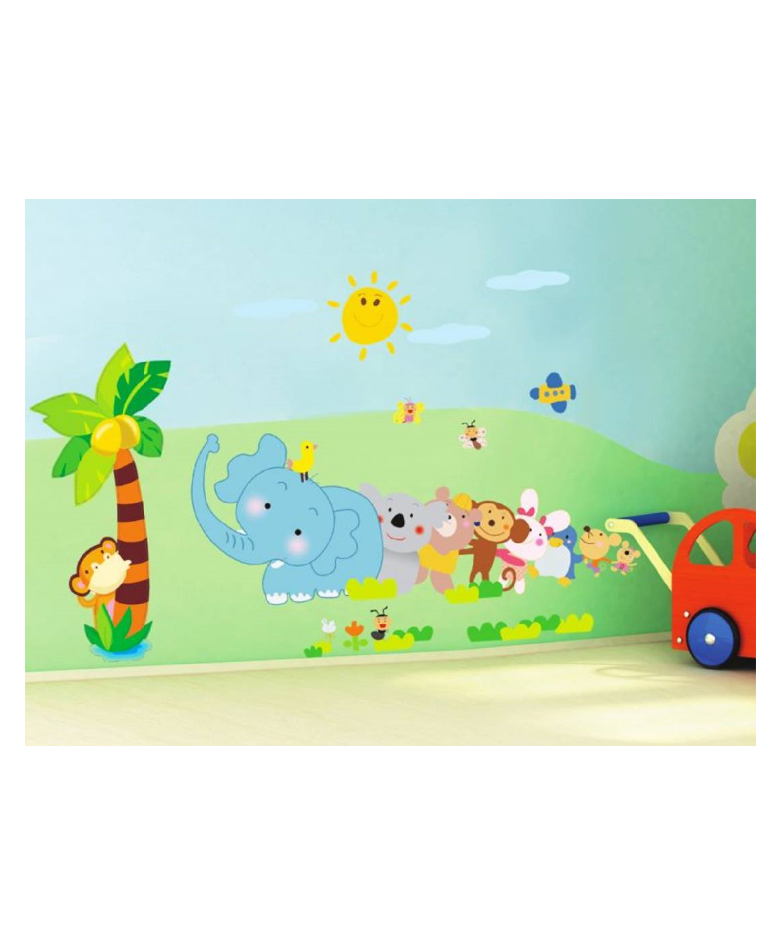 Jaamso Royals Cute Animal Elephant Zoo Kidsroom Wall Sticker for Home Decor-picture-11