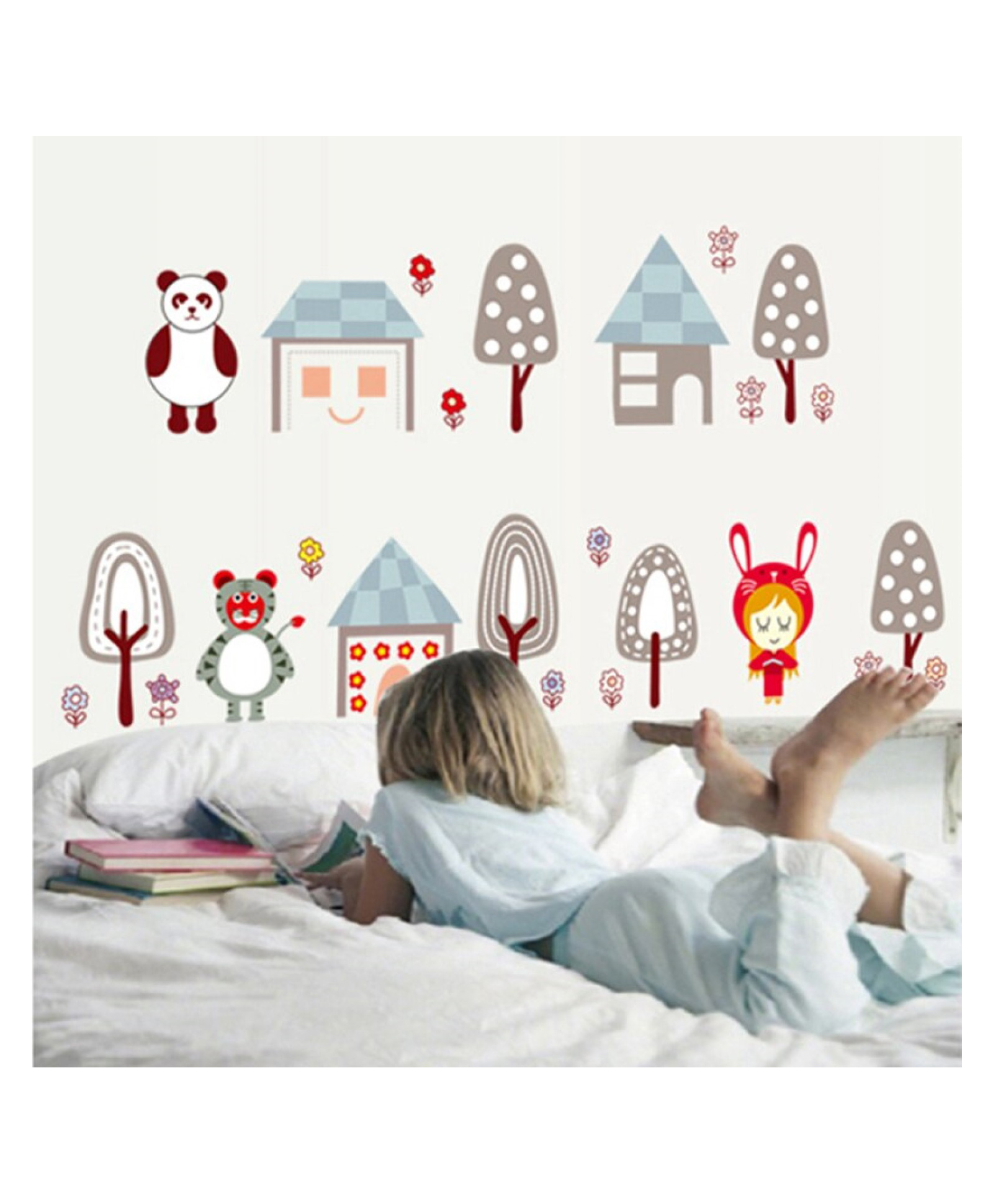 Jaamso Royals Piccola Forest Rabbit Bear Panda House Kids Home Decor Wall Sticker-picture-49