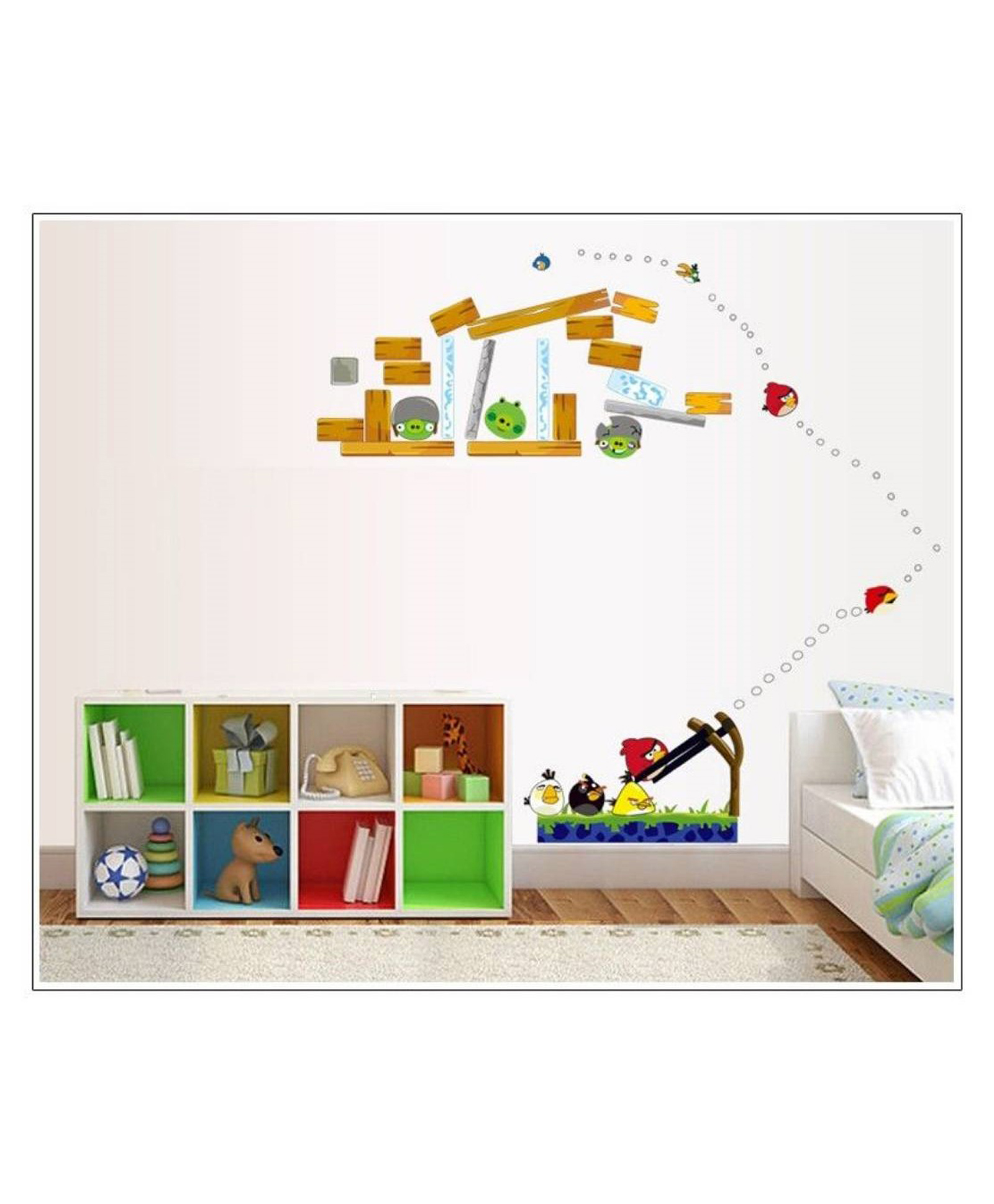 Jaamso Royals Multi Angry Birds Self Adhesive - Wall Stickers for Home Decor-picture-12