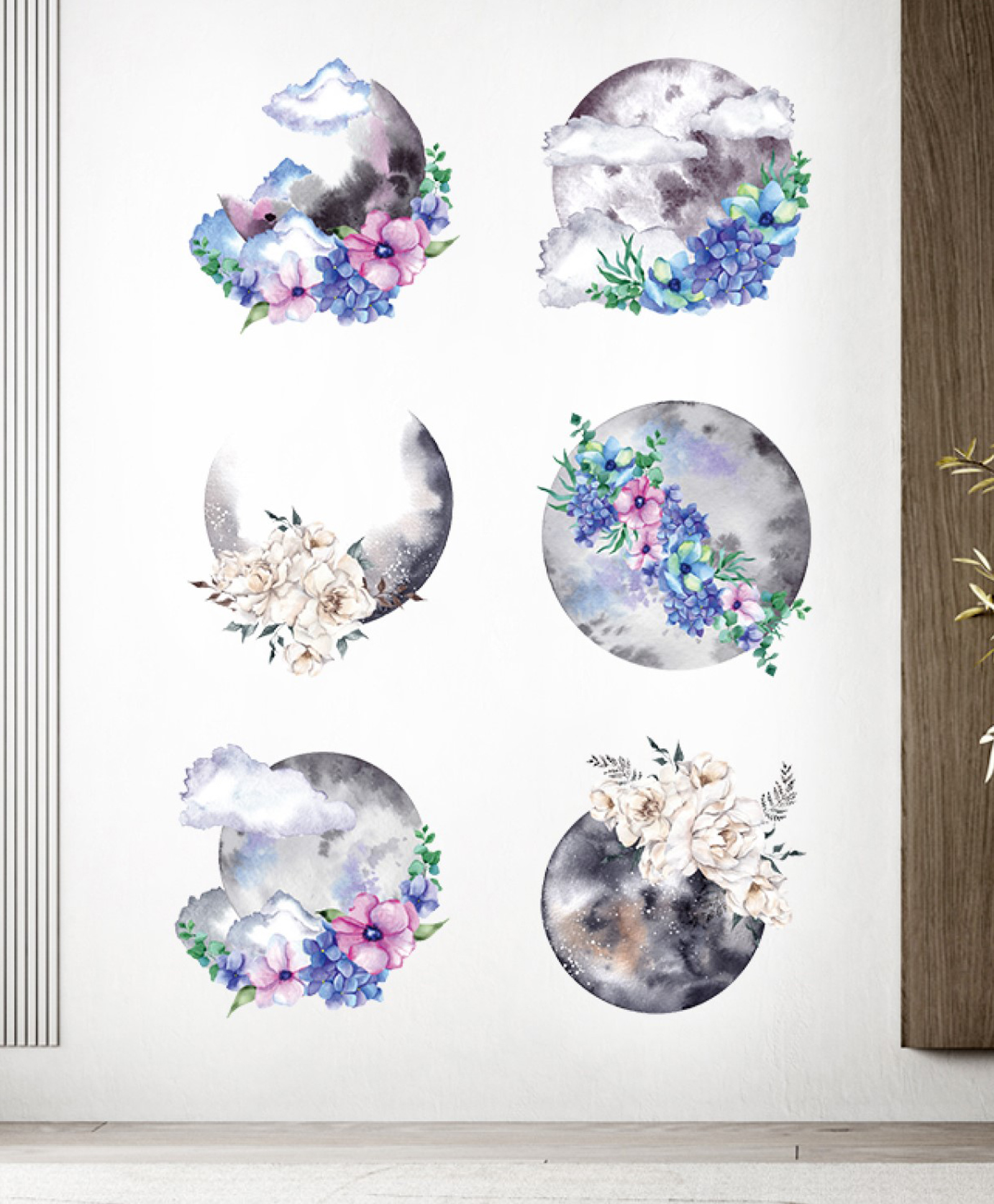Jaamso Royals Nordic Dream Blue Deer Tree Kids Self Adhesive Wallsticker-picture-16