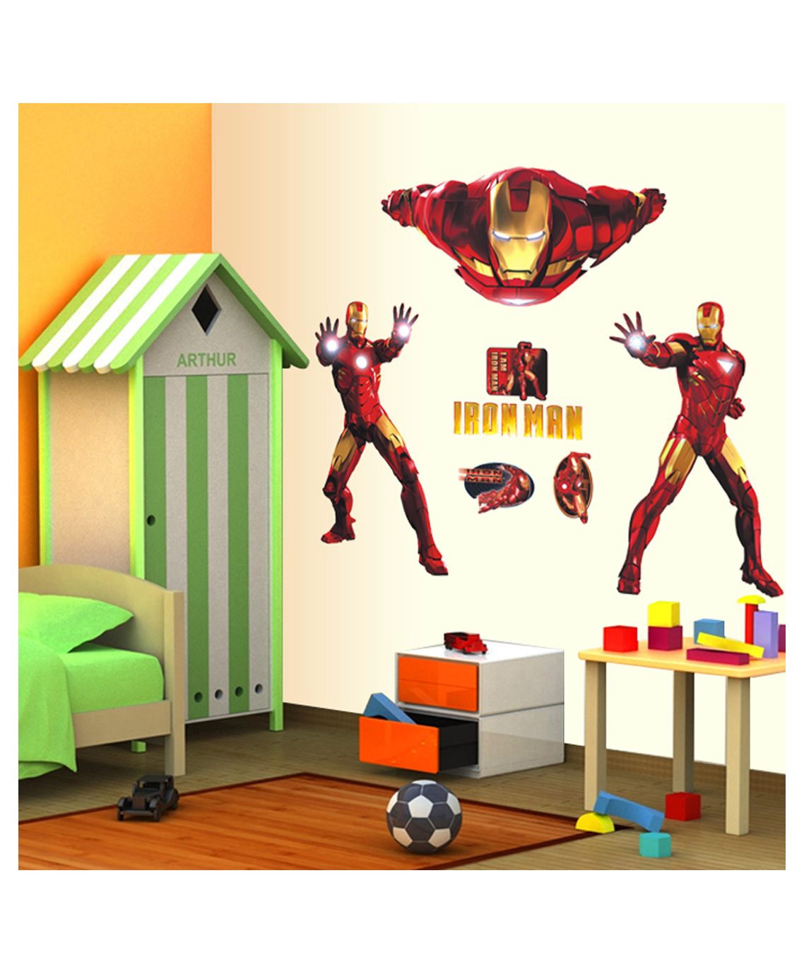 Jaamso Royals Iron Man Decal Avengers Kids Self Adhesive Home Decor WallSticker-picture-37