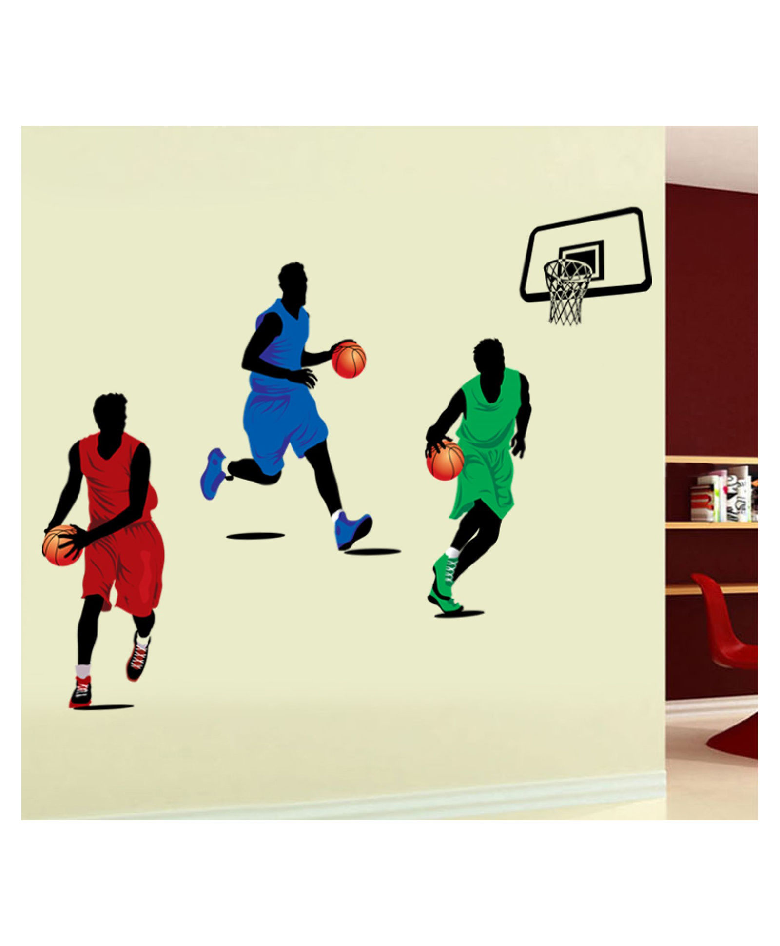 Jaamso Royals Multicolor Footcall Playing People Design Wall Sticker-picture-38