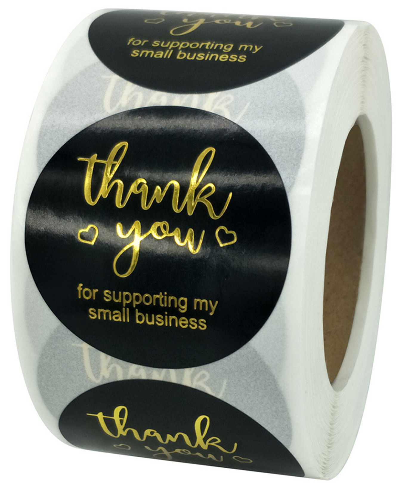 Jaamso Royals Black Color Thank You Label, Thank You Decorative Stickers (1 inch, 500 Label)-image-9