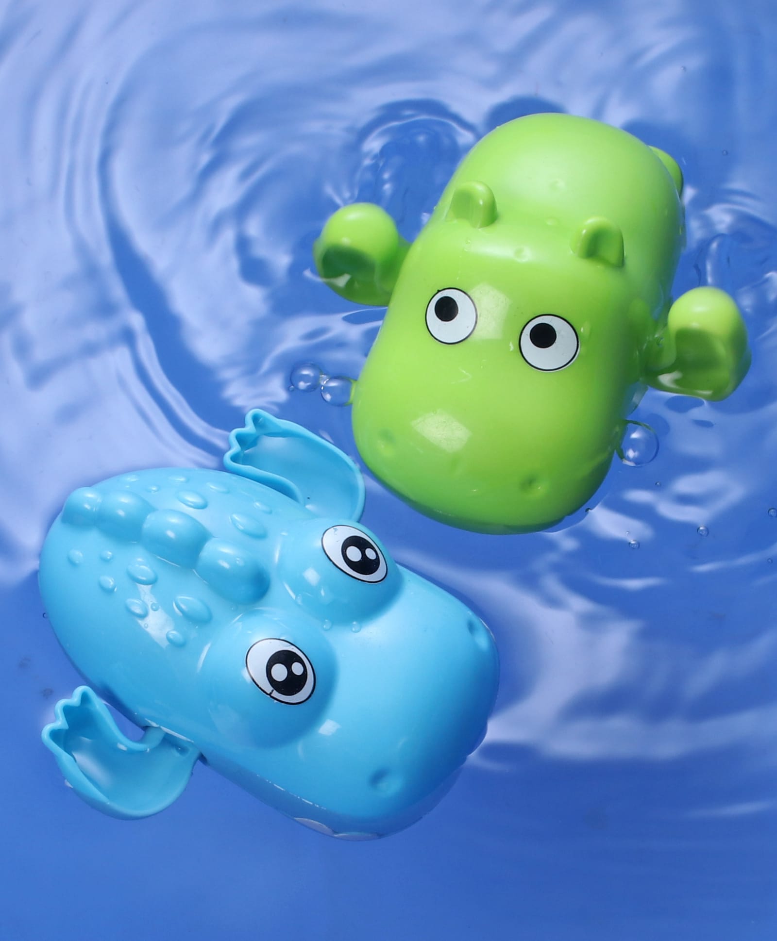 Play Nation Swimming Crocodile & Hippo Bath Toy - Green & Blue